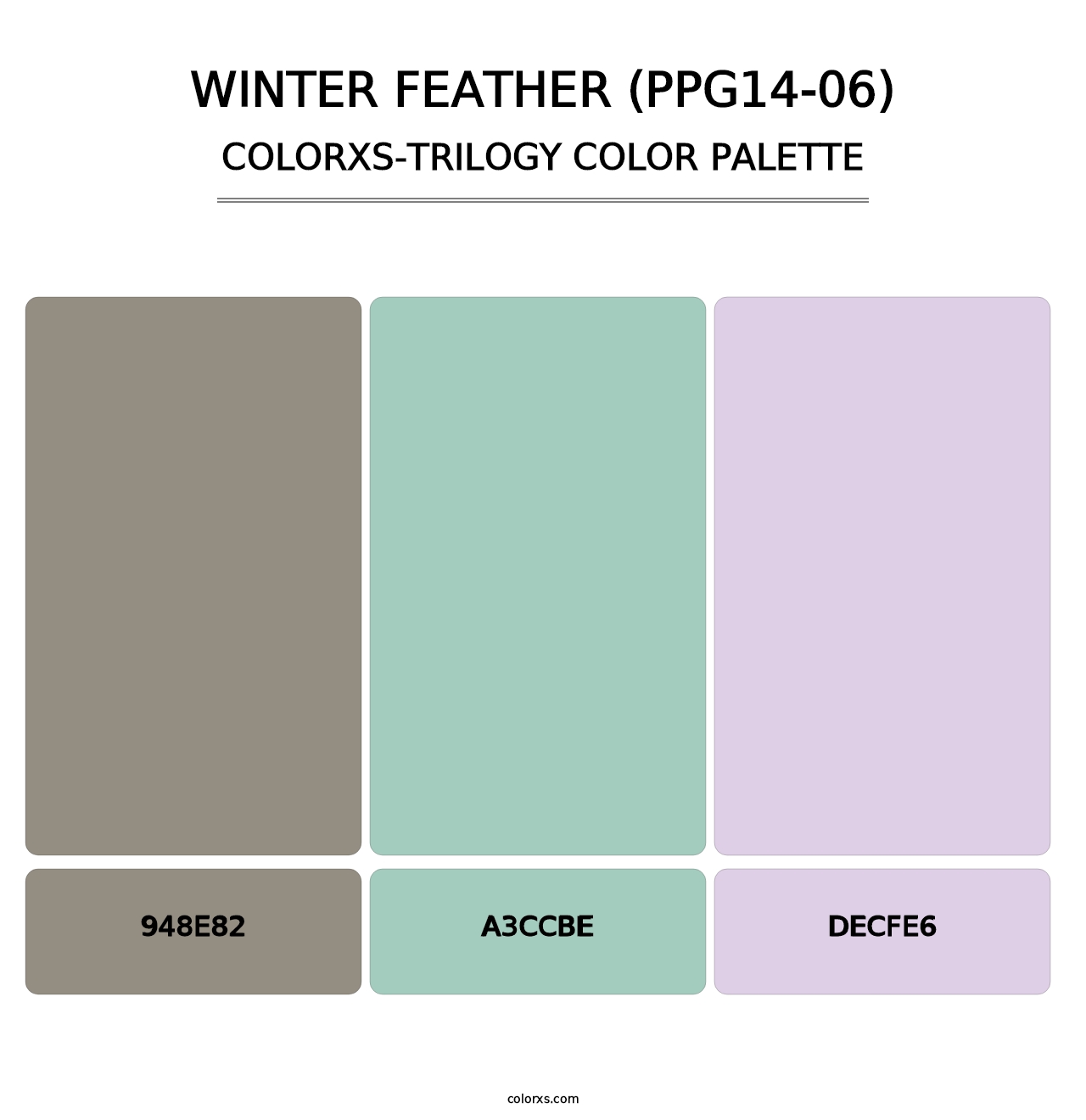 Winter Feather (PPG14-06) - Colorxs Trilogy Palette