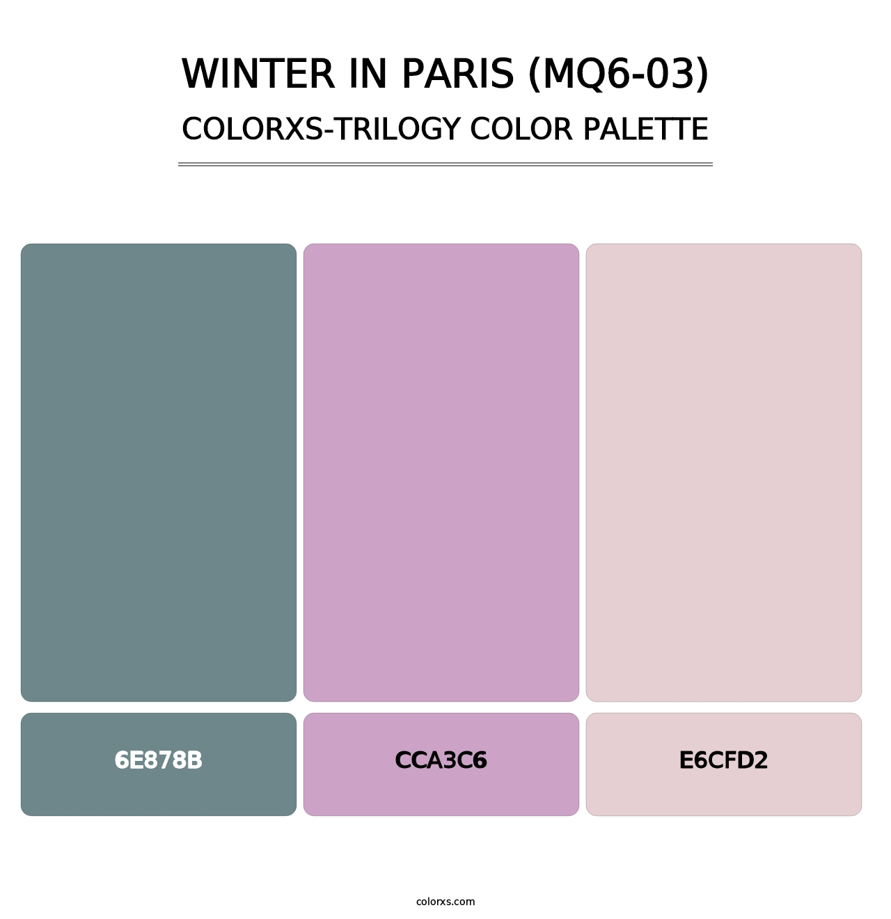Winter In Paris (MQ6-03) - Colorxs Trilogy Palette