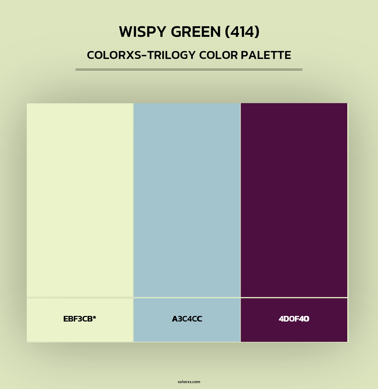 Wispy Green (414) - Colorxs Trilogy Palette
