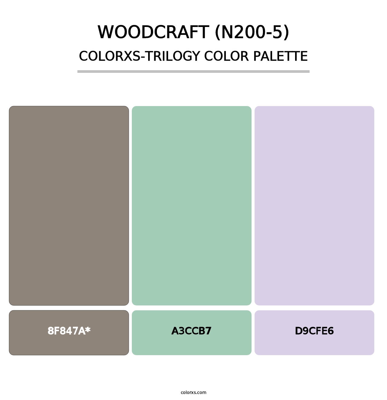 Woodcraft (N200-5) - Colorxs Trilogy Palette