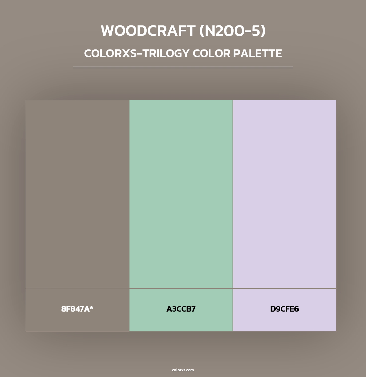 Woodcraft (N200-5) - Colorxs Trilogy Palette
