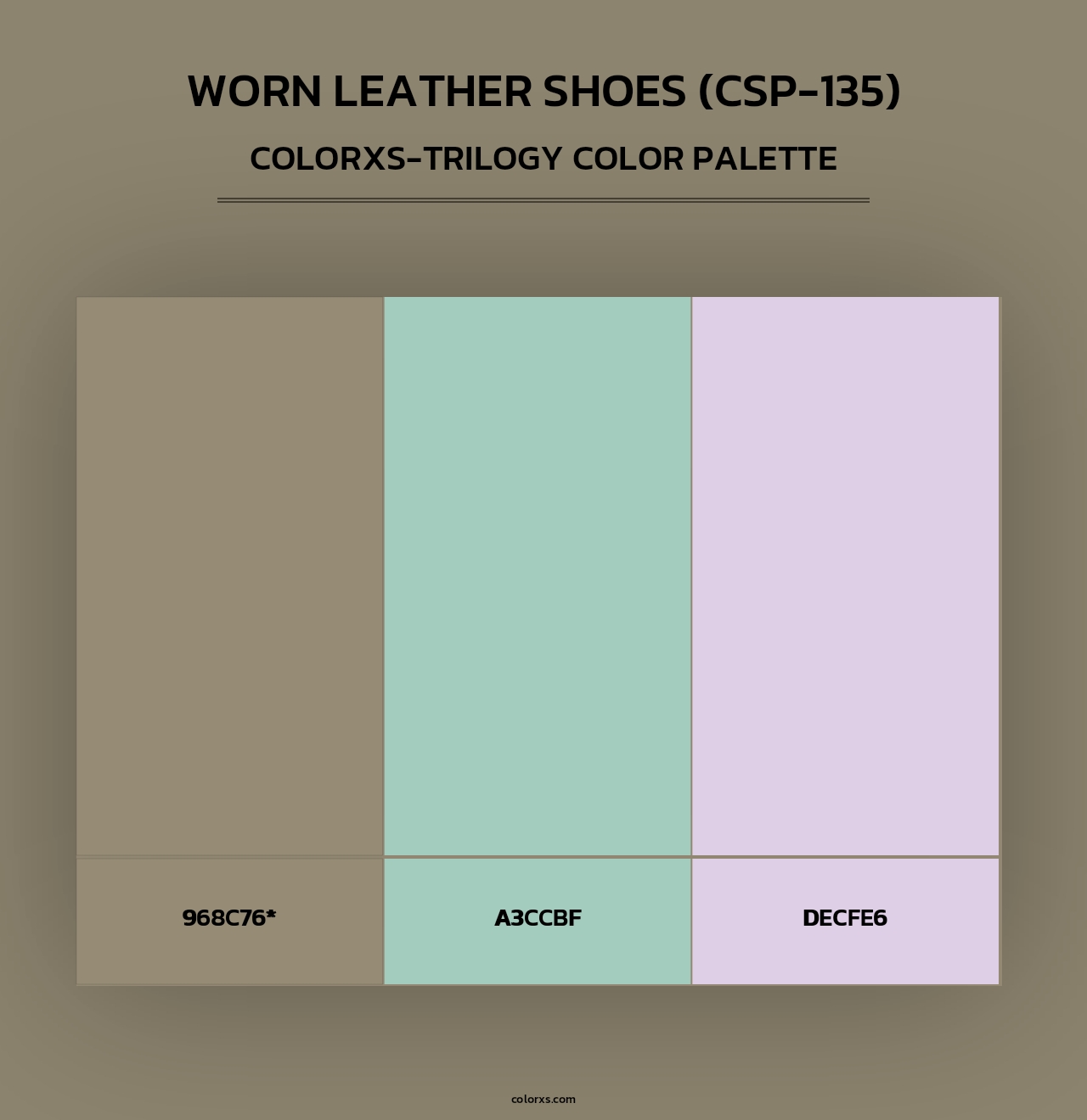 Worn Leather Shoes (CSP-135) - Colorxs Trilogy Palette