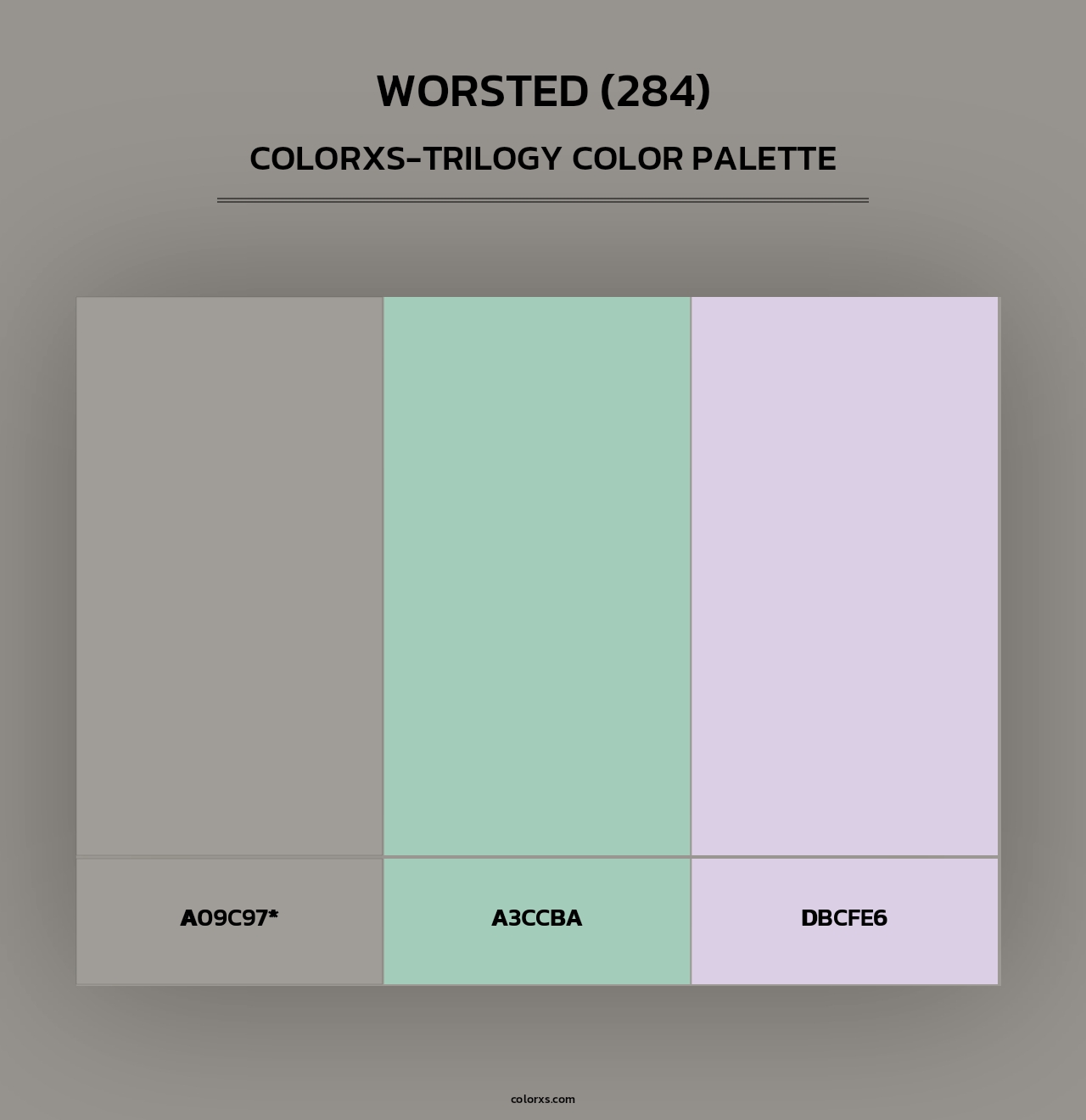 Worsted (284) - Colorxs Trilogy Palette