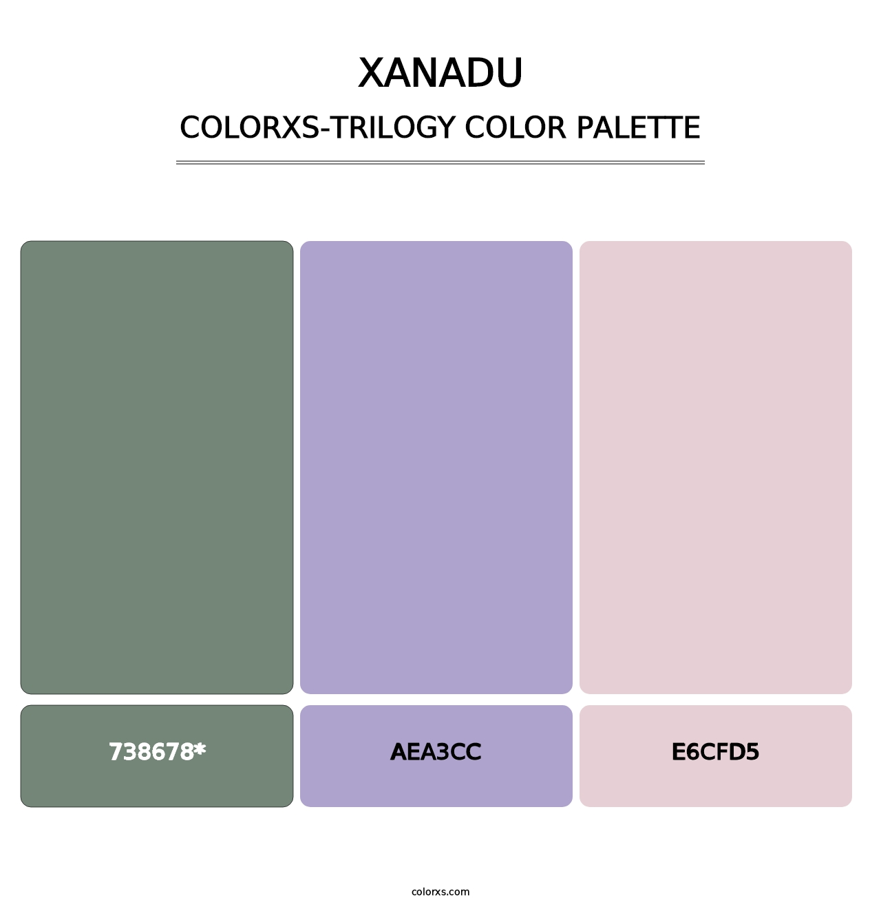 Xanadu - Colorxs Trilogy Palette