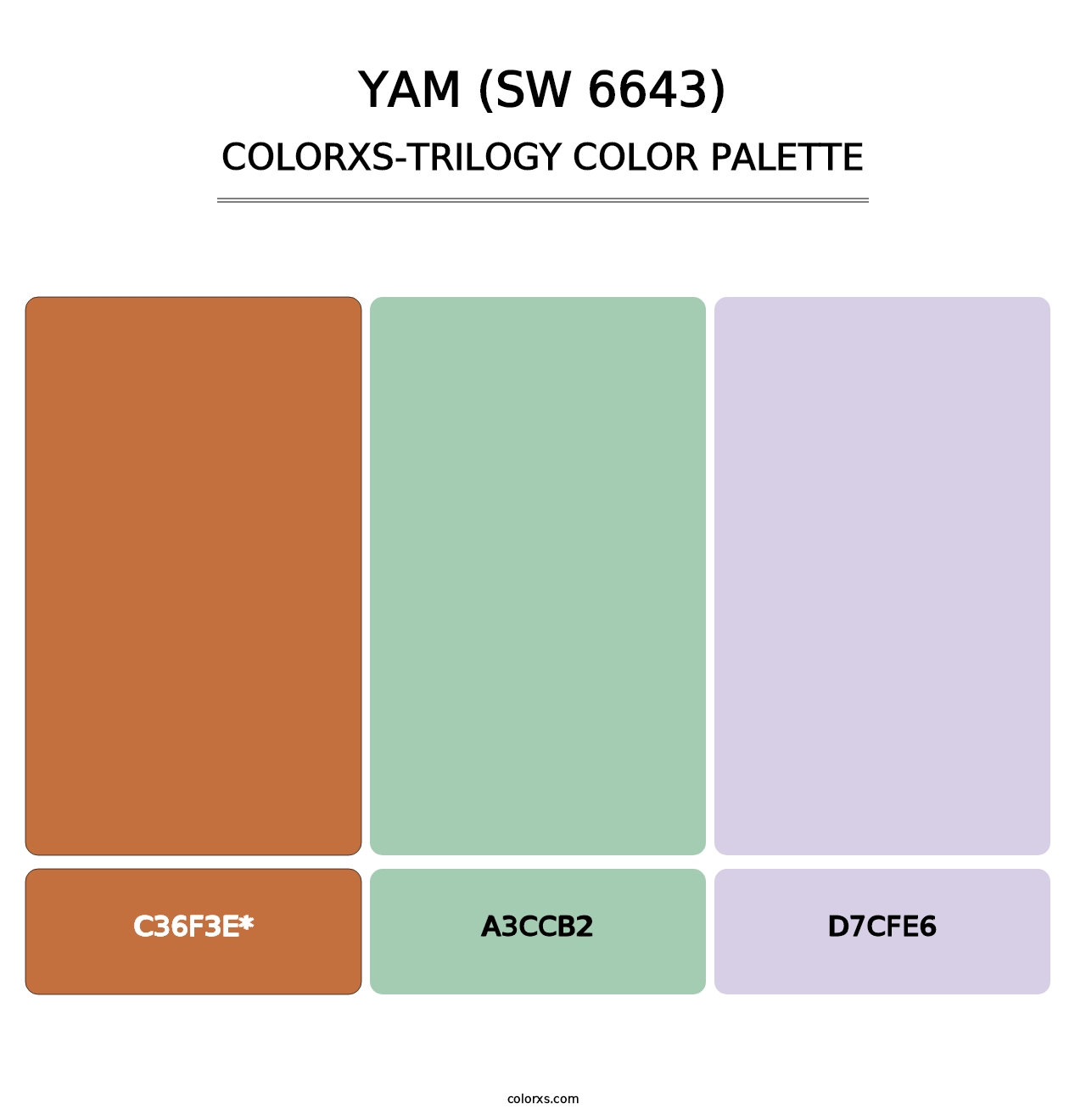 Yam (SW 6643) - Colorxs Trilogy Palette