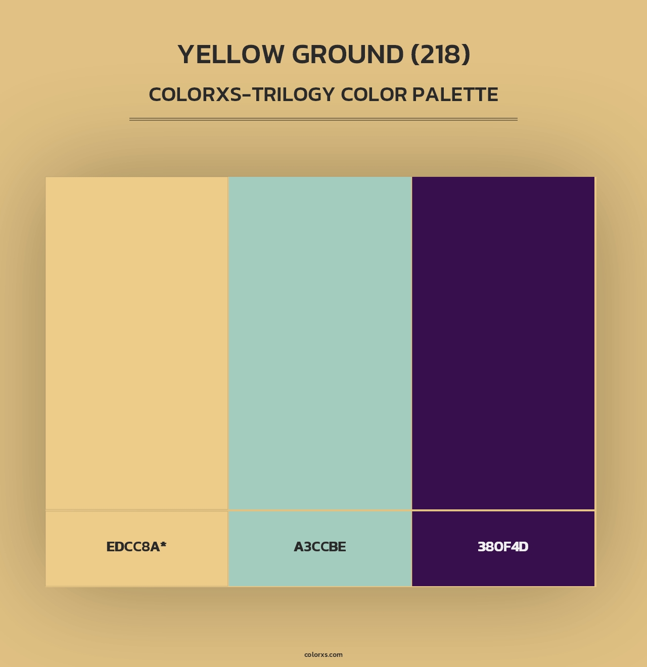 Yellow Ground (218) - Colorxs Trilogy Palette