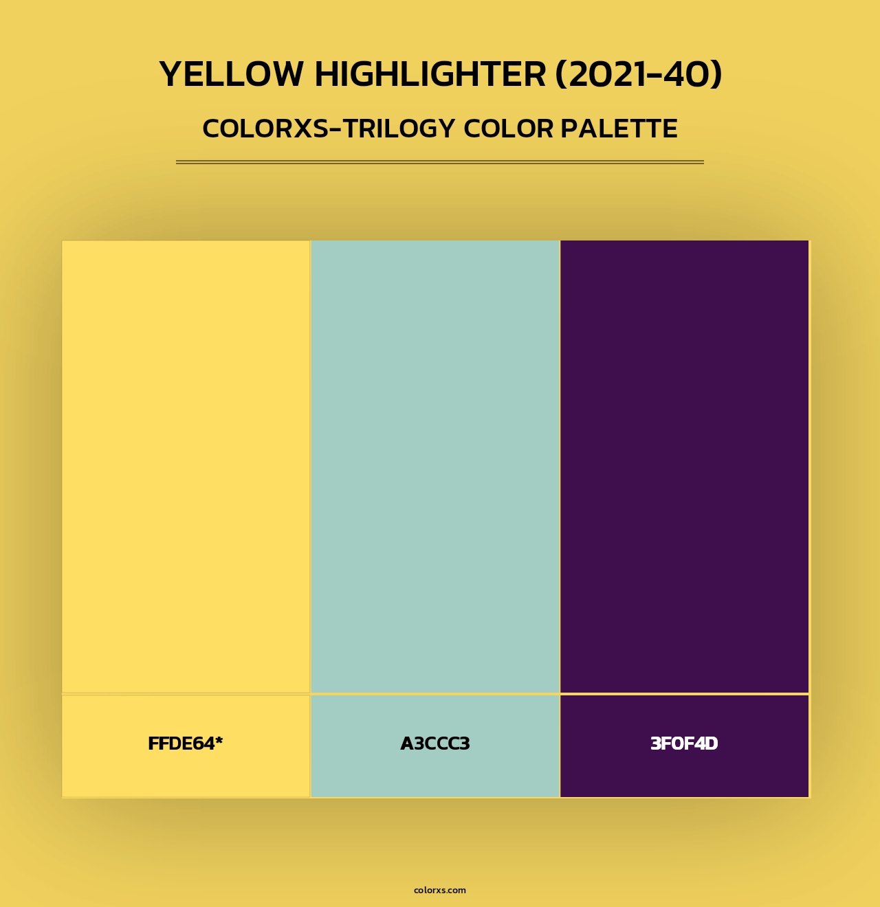 Yellow Highlighter (2021-40) - Colorxs Trilogy Palette