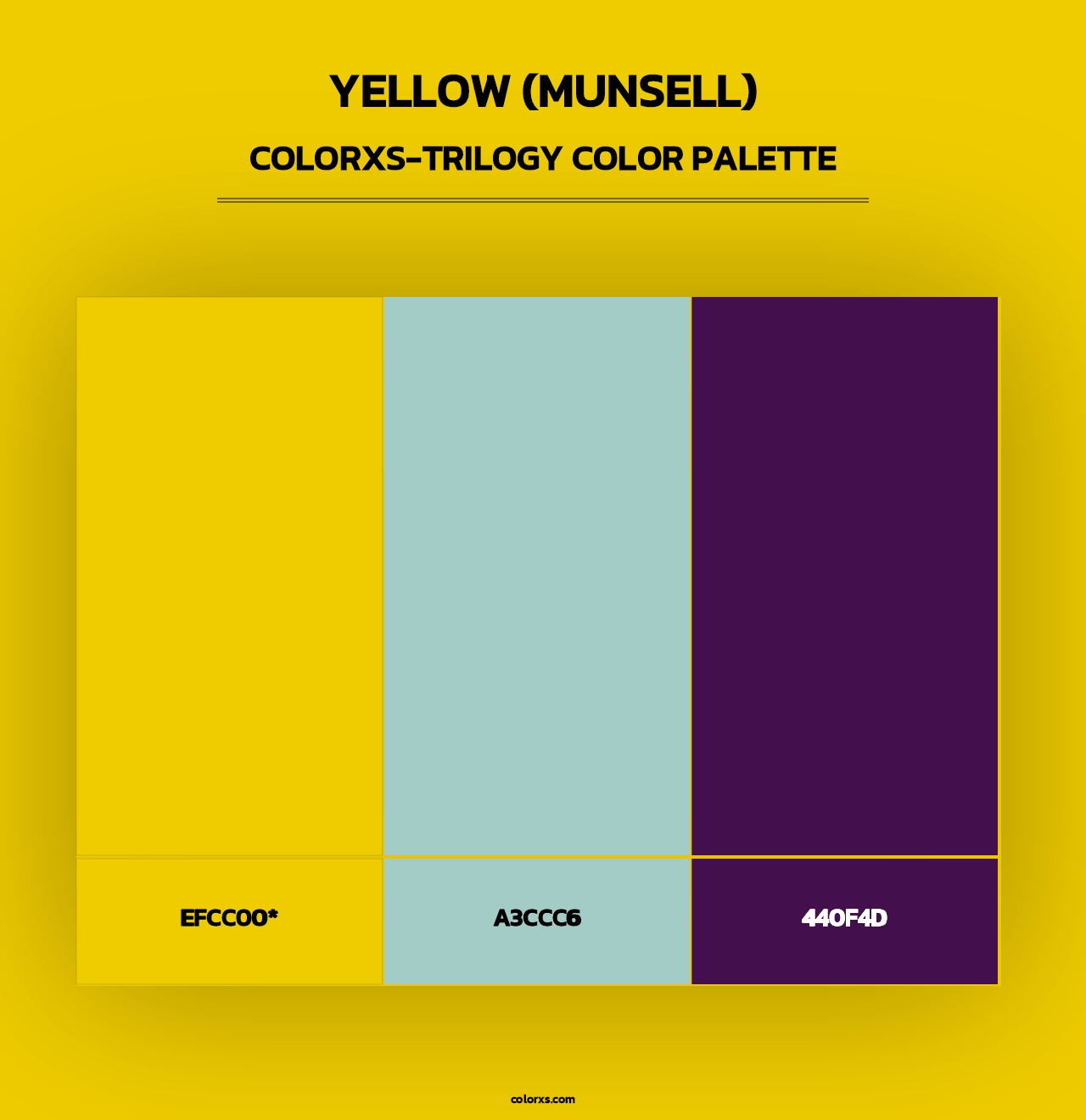 Yellow (Munsell) - Colorxs Trilogy Palette