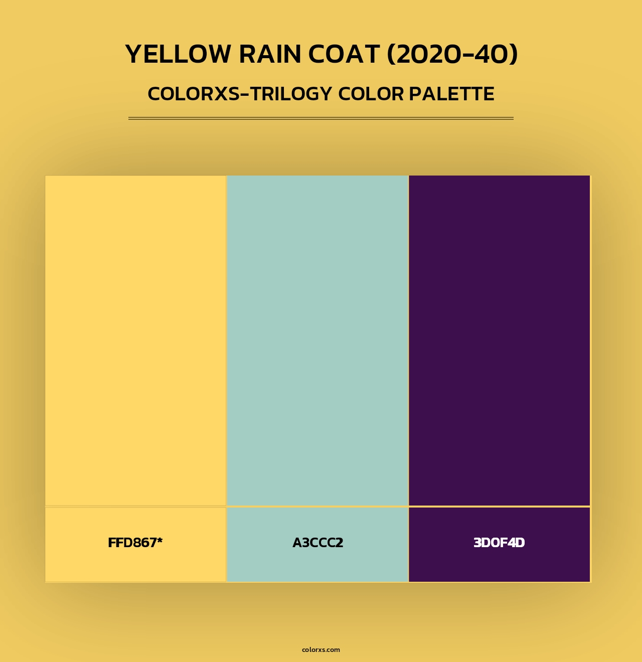 Yellow Rain Coat (2020-40) - Colorxs Trilogy Palette