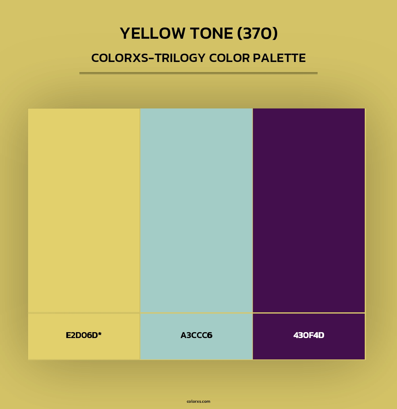 Yellow Tone (370) - Colorxs Trilogy Palette