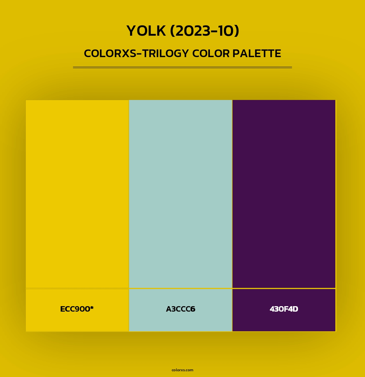 Yolk (2023-10) - Colorxs Trilogy Palette