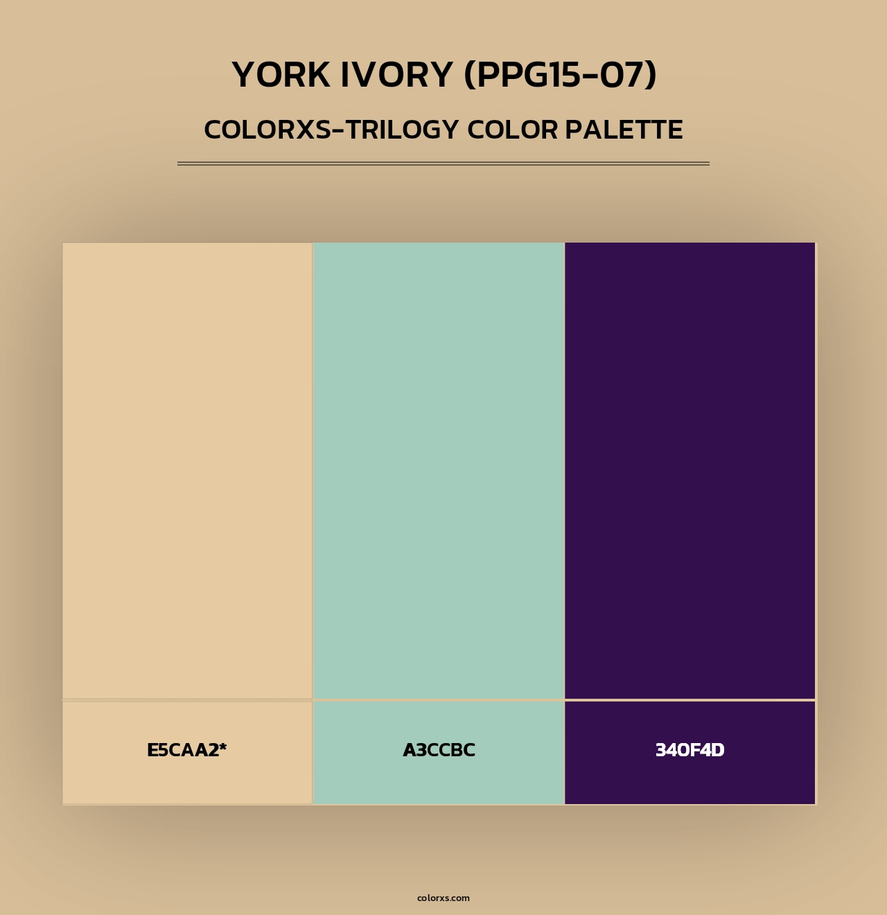 York Ivory (PPG15-07) - Colorxs Trilogy Palette