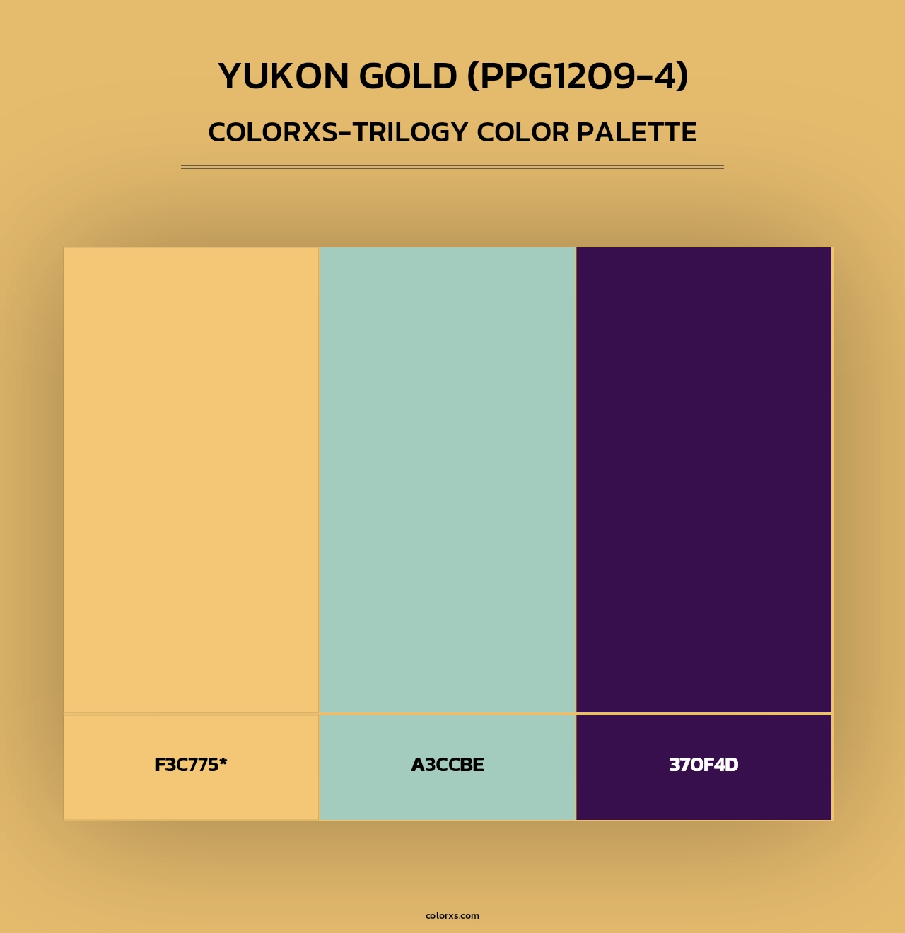 Yukon Gold (PPG1209-4) - Colorxs Trilogy Palette