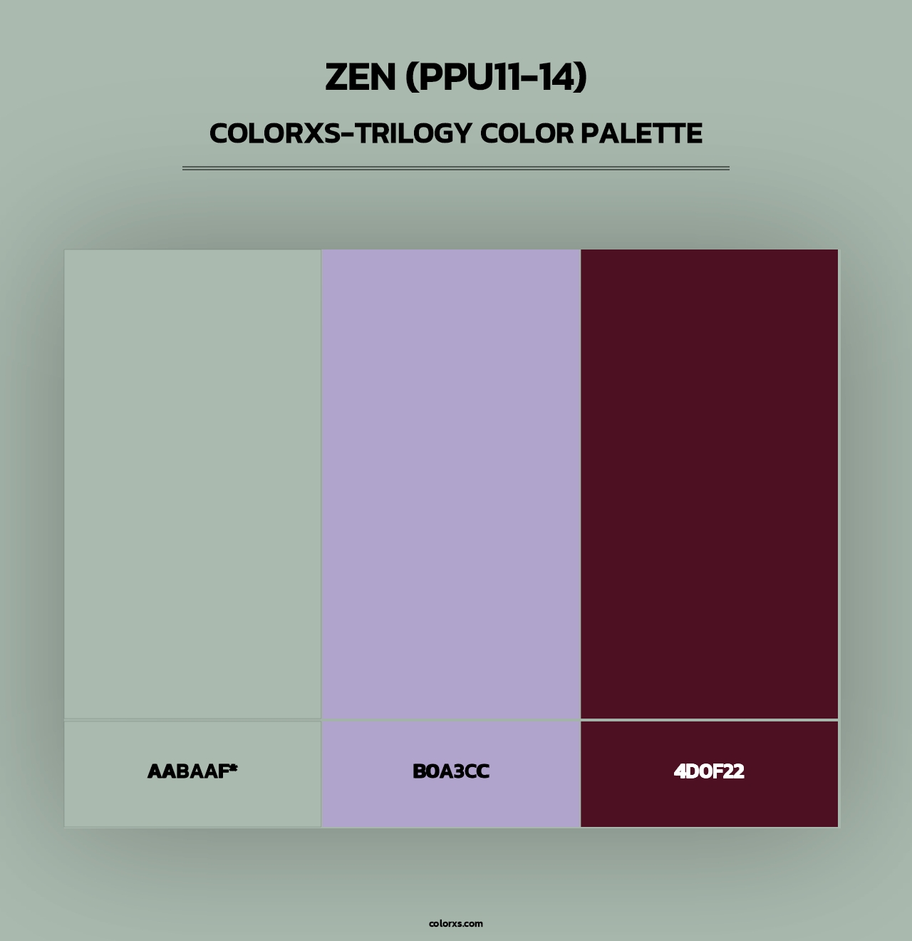 Zen (PPU11-14) - Colorxs Trilogy Palette