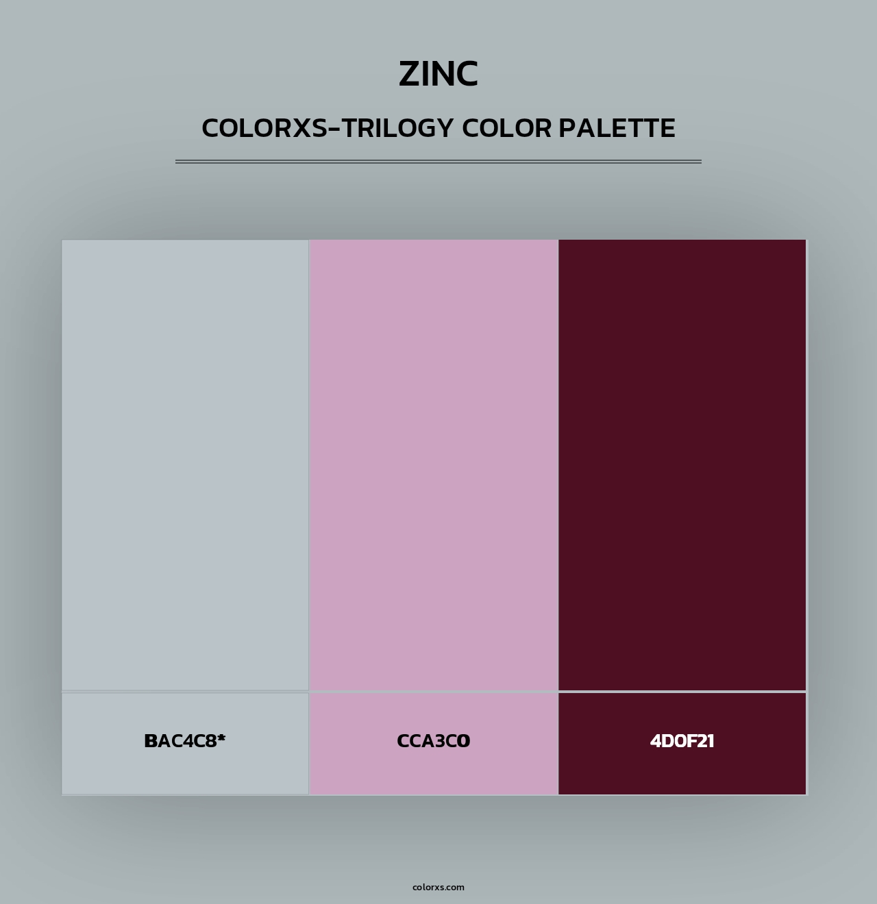Zinc - Colorxs Trilogy Palette