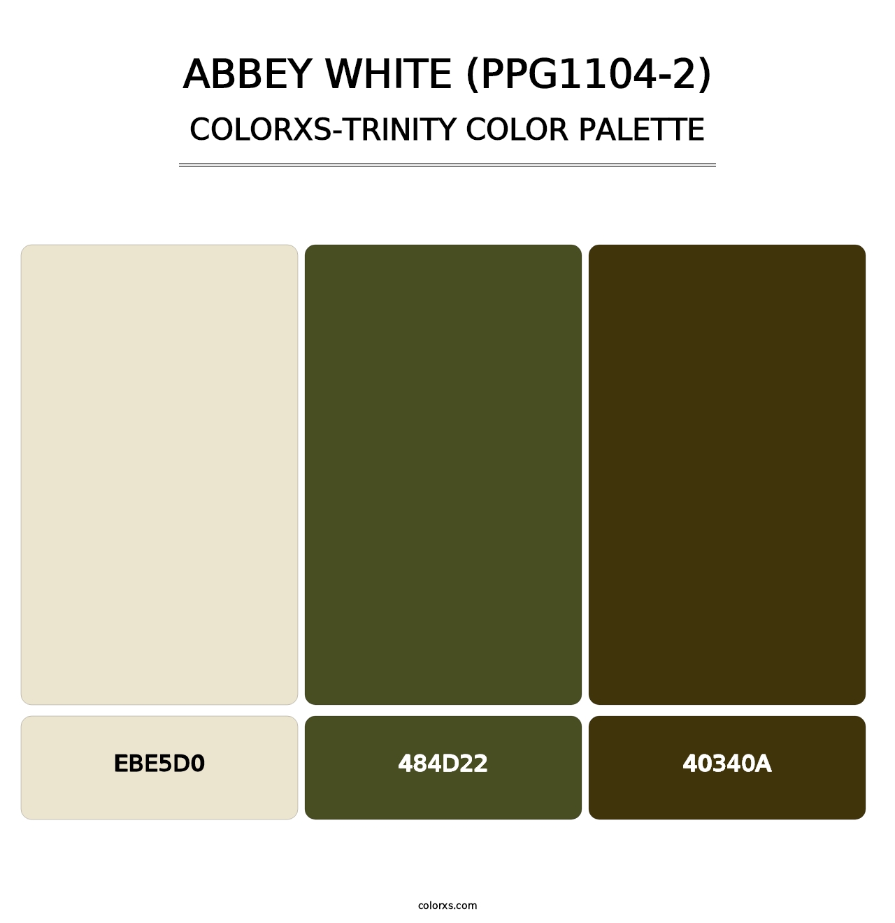 Abbey White (PPG1104-2) - Colorxs Trinity Palette
