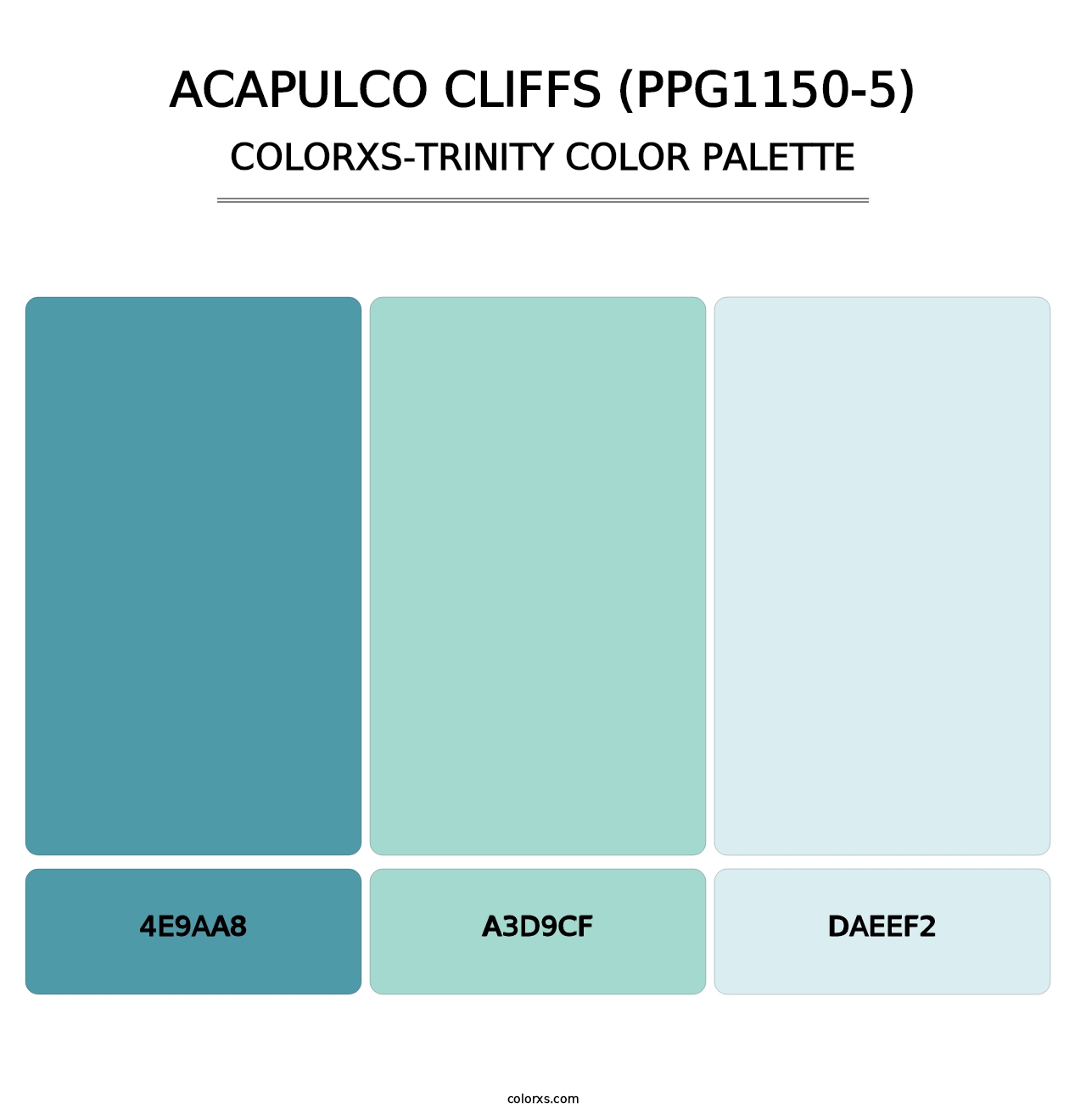 Acapulco Cliffs (PPG1150-5) - Colorxs Trinity Palette
