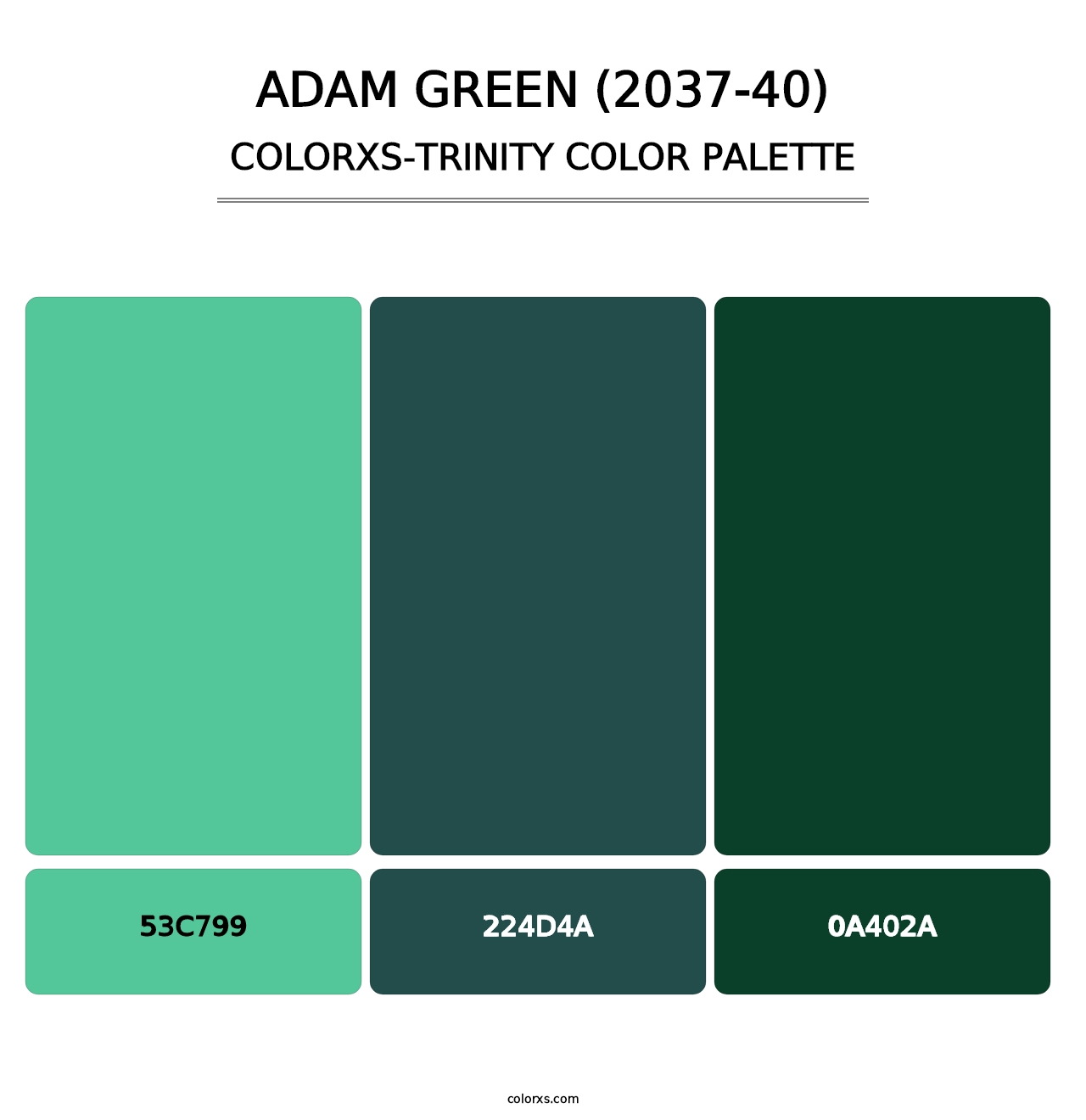 Adam Green (2037-40) - Colorxs Trinity Palette
