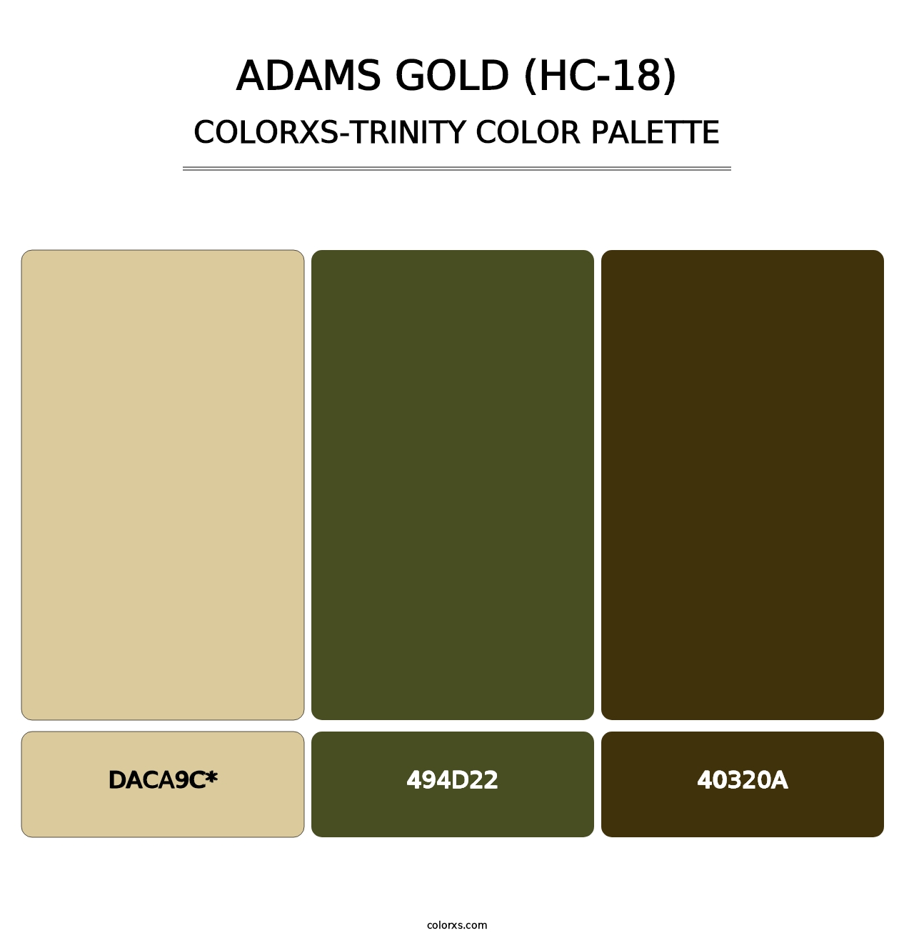 Adams Gold (HC-18) - Colorxs Trinity Palette