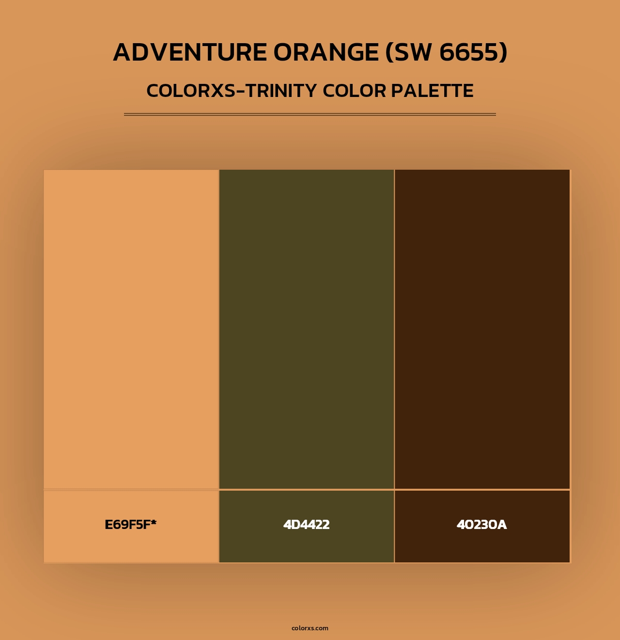 Adventure Orange (SW 6655) - Colorxs Trinity Palette