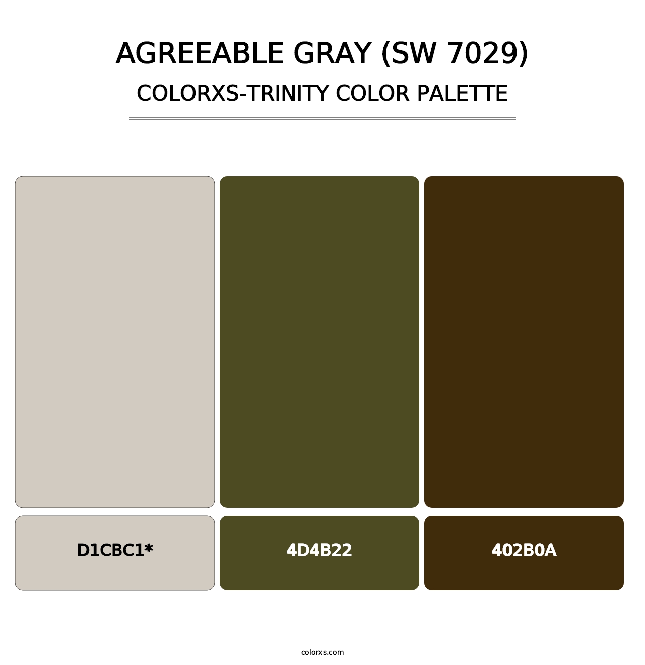 Agreeable Gray (SW 7029) - Colorxs Trinity Palette