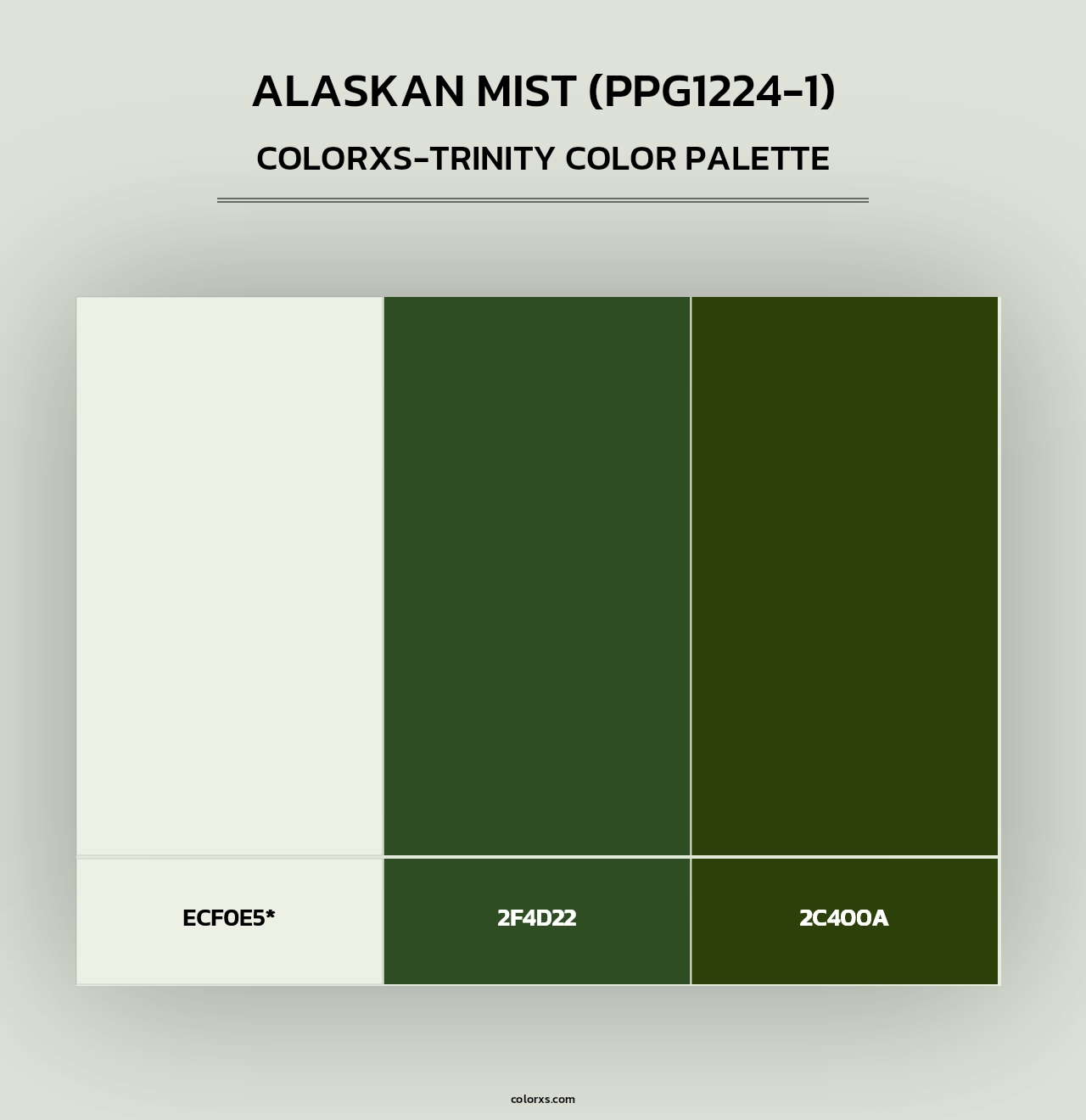 Alaskan Mist (PPG1224-1) - Colorxs Trinity Palette