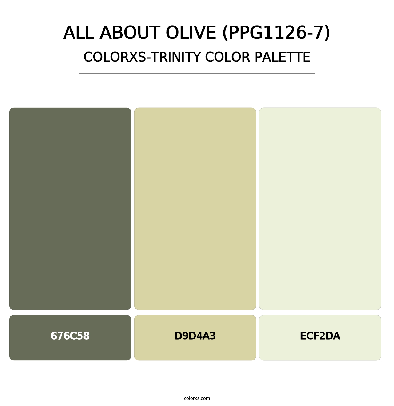 All About Olive (PPG1126-7) - Colorxs Trinity Palette