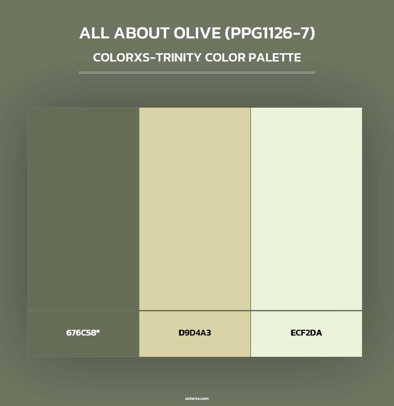 All About Olive (PPG1126-7) - Colorxs Trinity Palette
