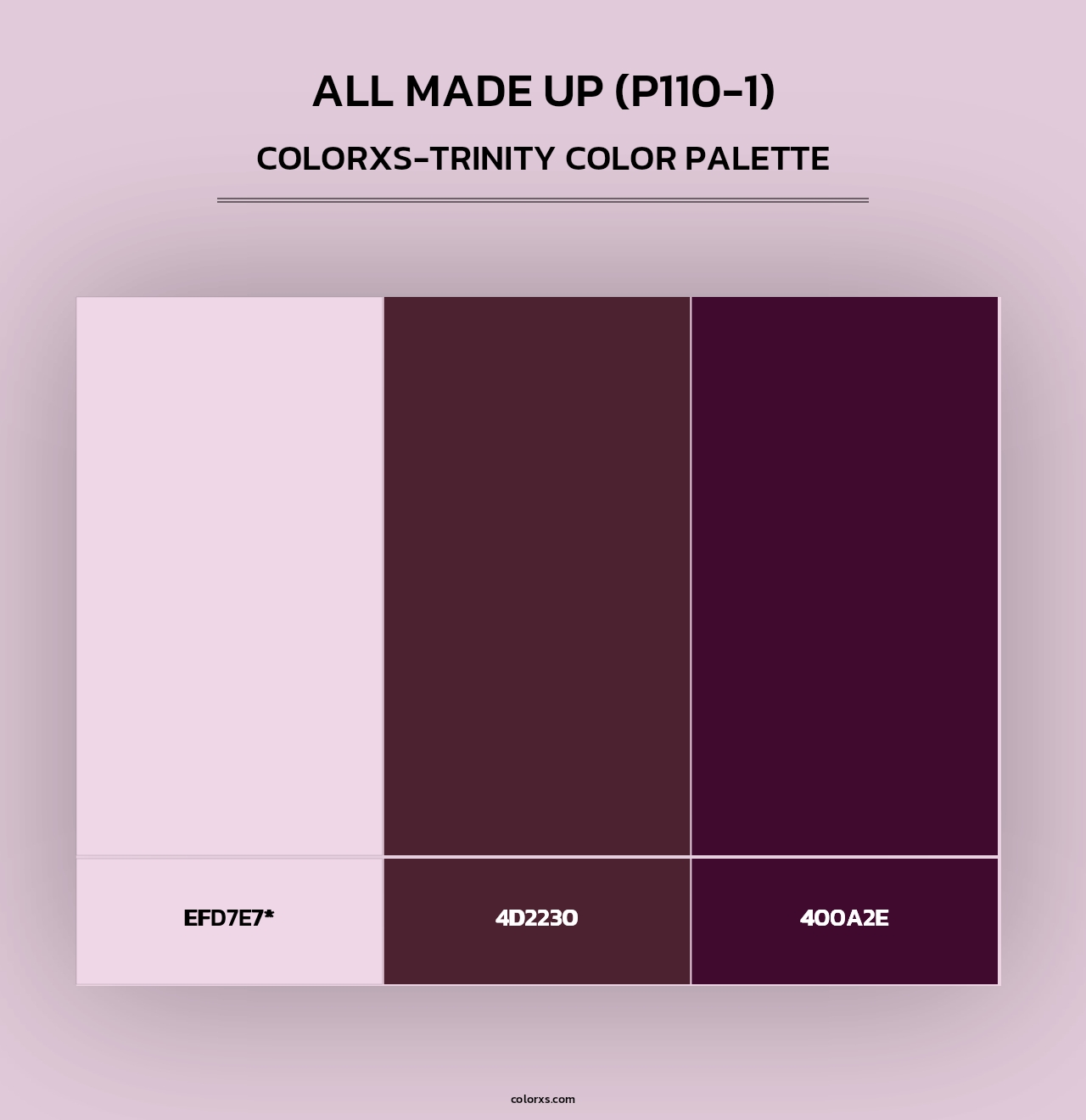 All Made Up (P110-1) - Colorxs Trinity Palette