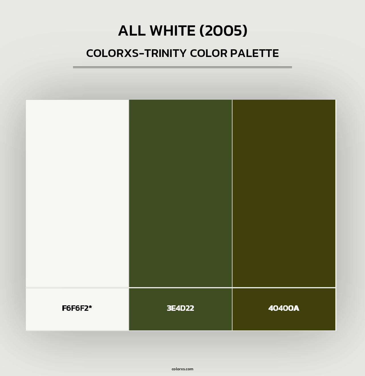 All White (2005) - Colorxs Trinity Palette