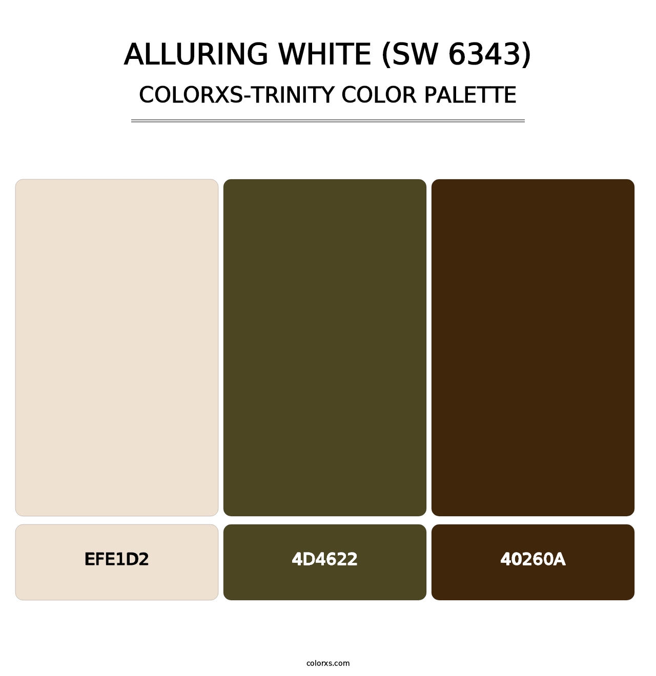 Alluring White (SW 6343) - Colorxs Trinity Palette