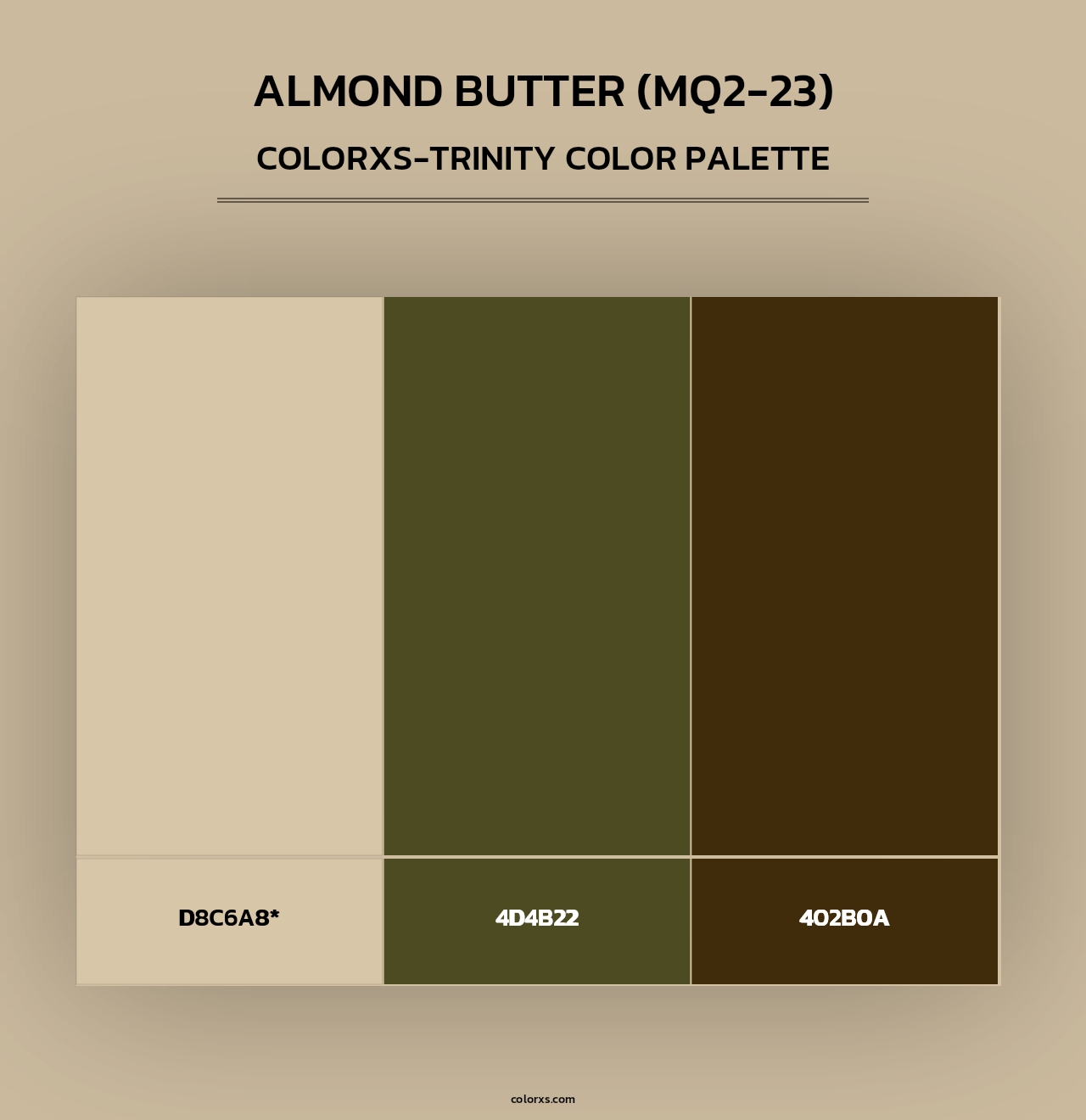 Almond Butter (MQ2-23) - Colorxs Trinity Palette