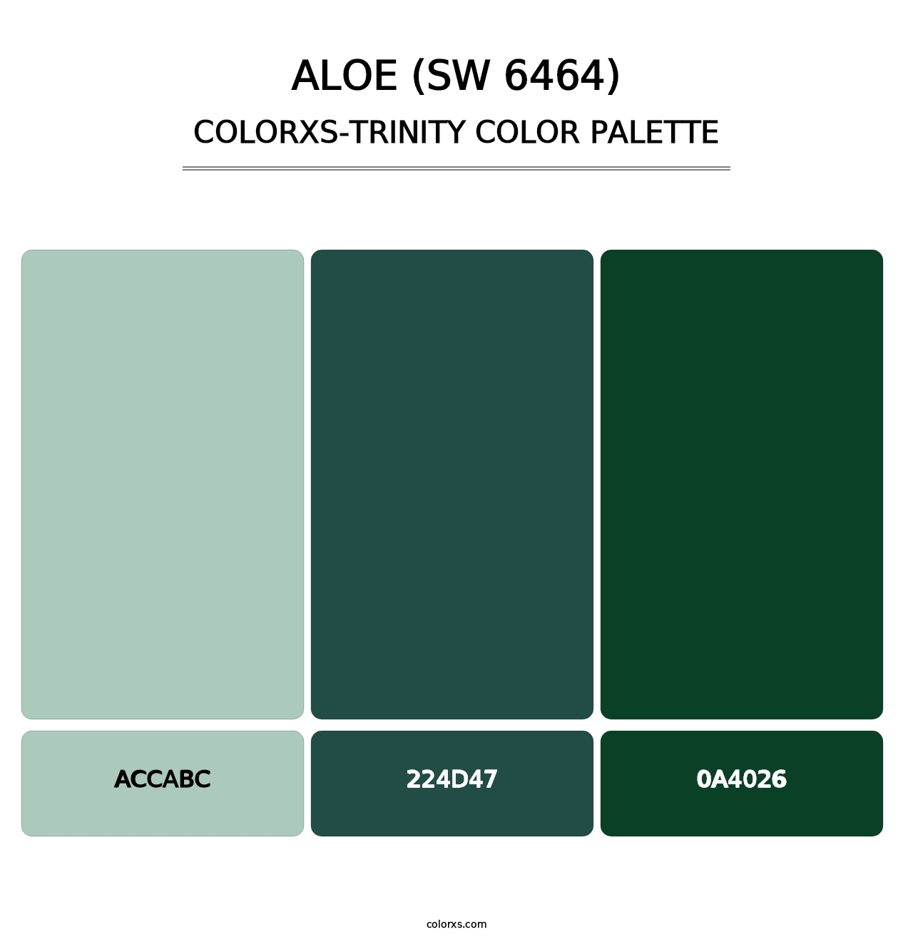 Aloe (SW 6464) - Colorxs Trinity Palette
