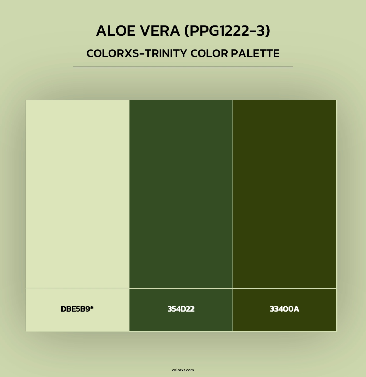 Aloe Vera (PPG1222-3) - Colorxs Trinity Palette