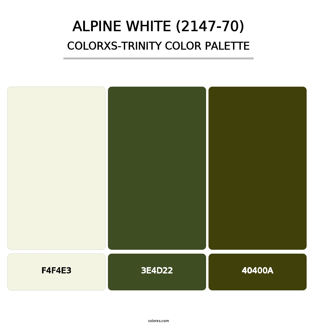 Alpine White (2147-70) - Colorxs Trinity Palette