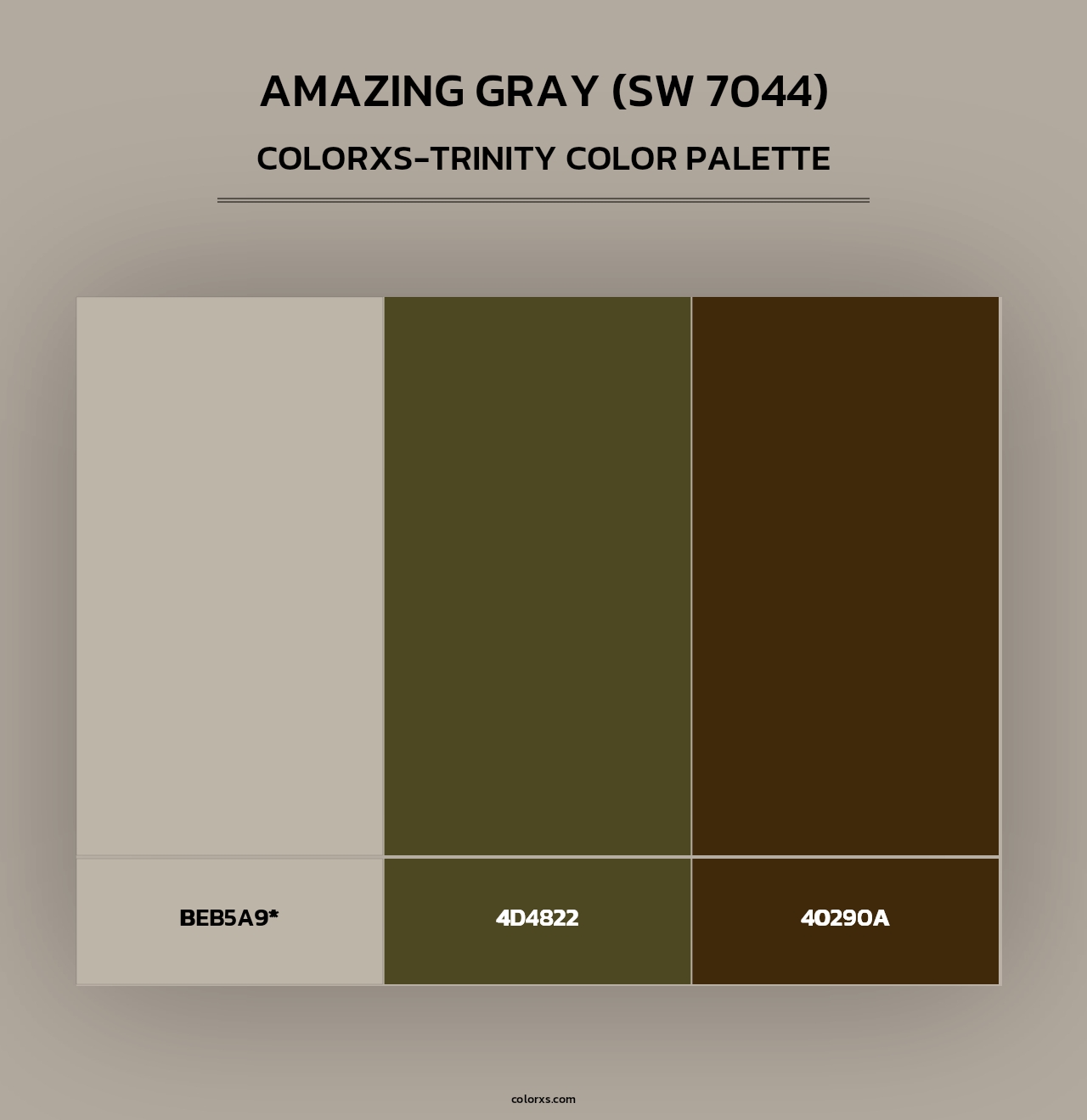 Amazing Gray (SW 7044) - Colorxs Trinity Palette