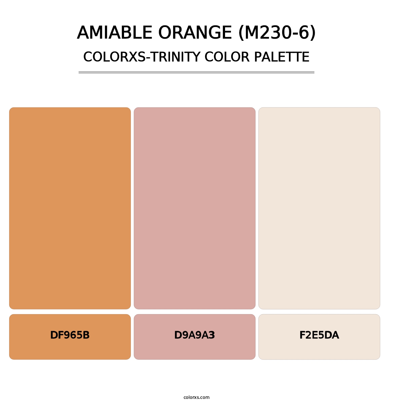 Amiable Orange (M230-6) - Colorxs Trinity Palette