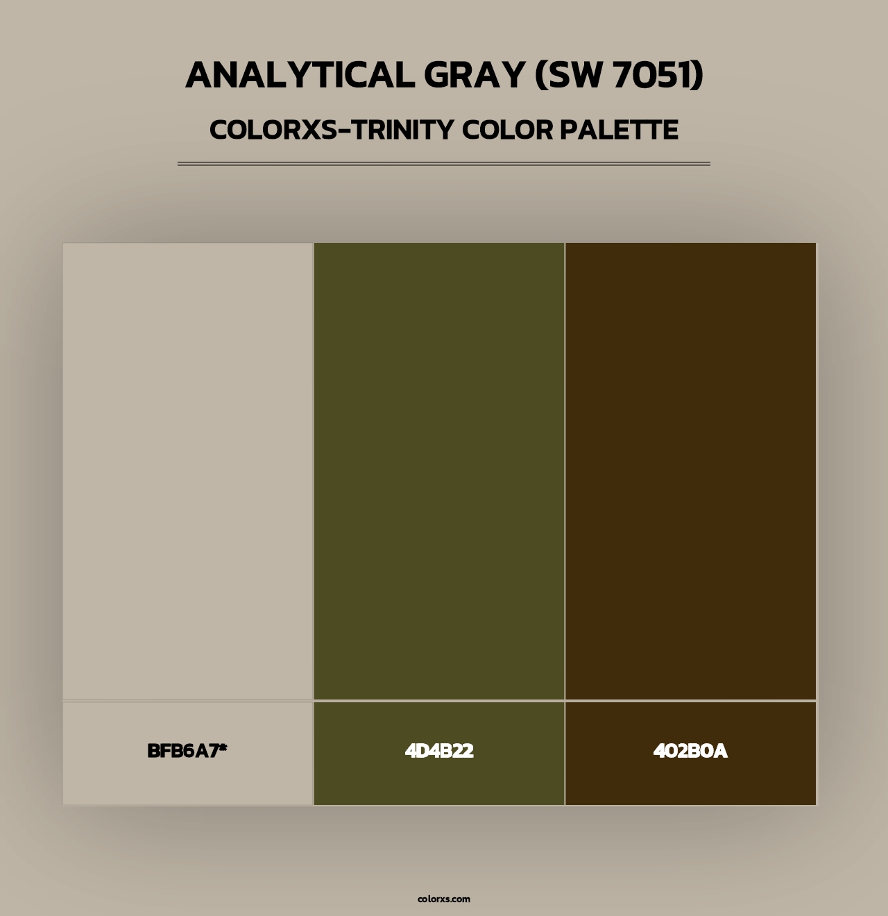 Analytical Gray (SW 7051) - Colorxs Trinity Palette