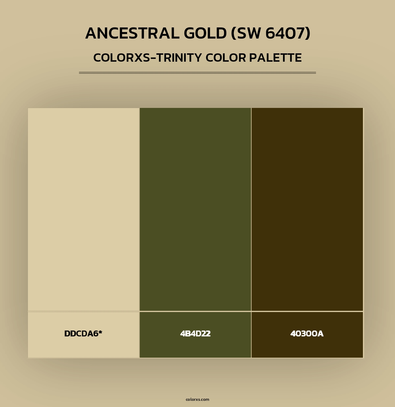 Ancestral Gold (SW 6407) - Colorxs Trinity Palette