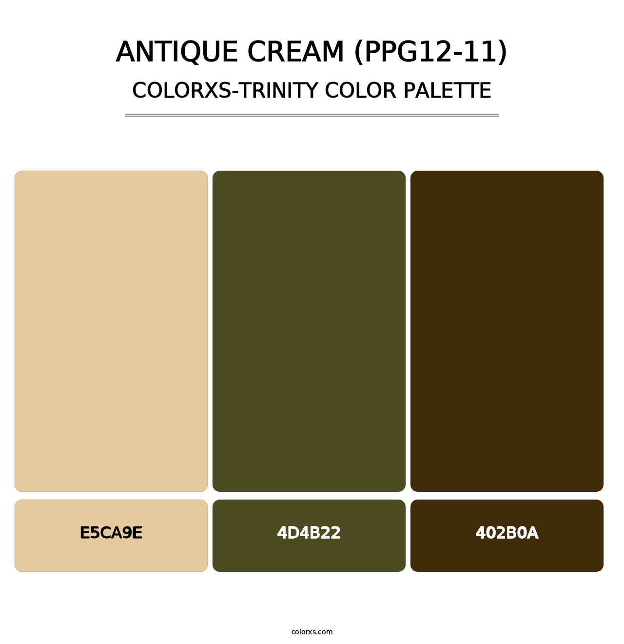 Antique Cream (PPG12-11) - Colorxs Trinity Palette
