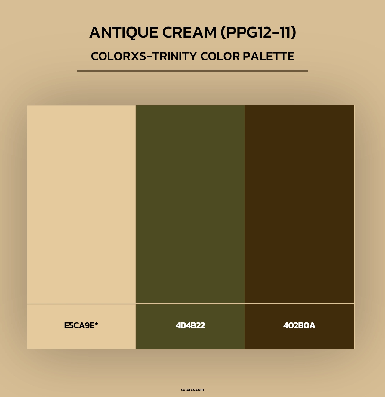 Antique Cream (PPG12-11) - Colorxs Trinity Palette