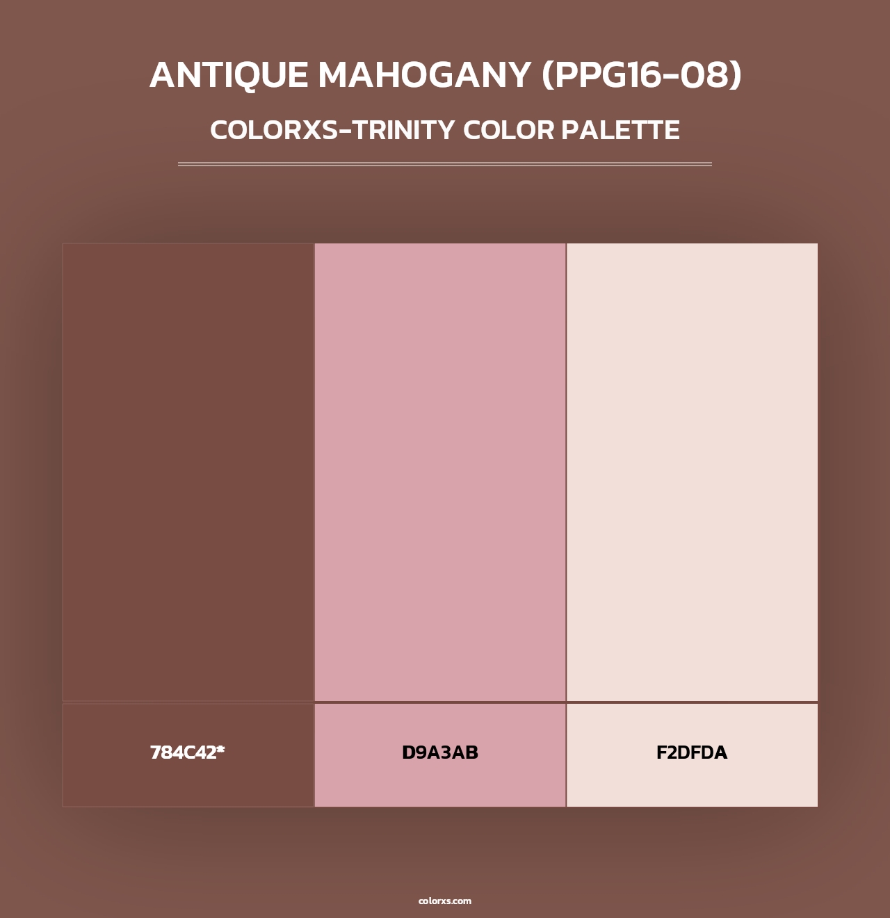 Antique Mahogany (PPG16-08) - Colorxs Trinity Palette
