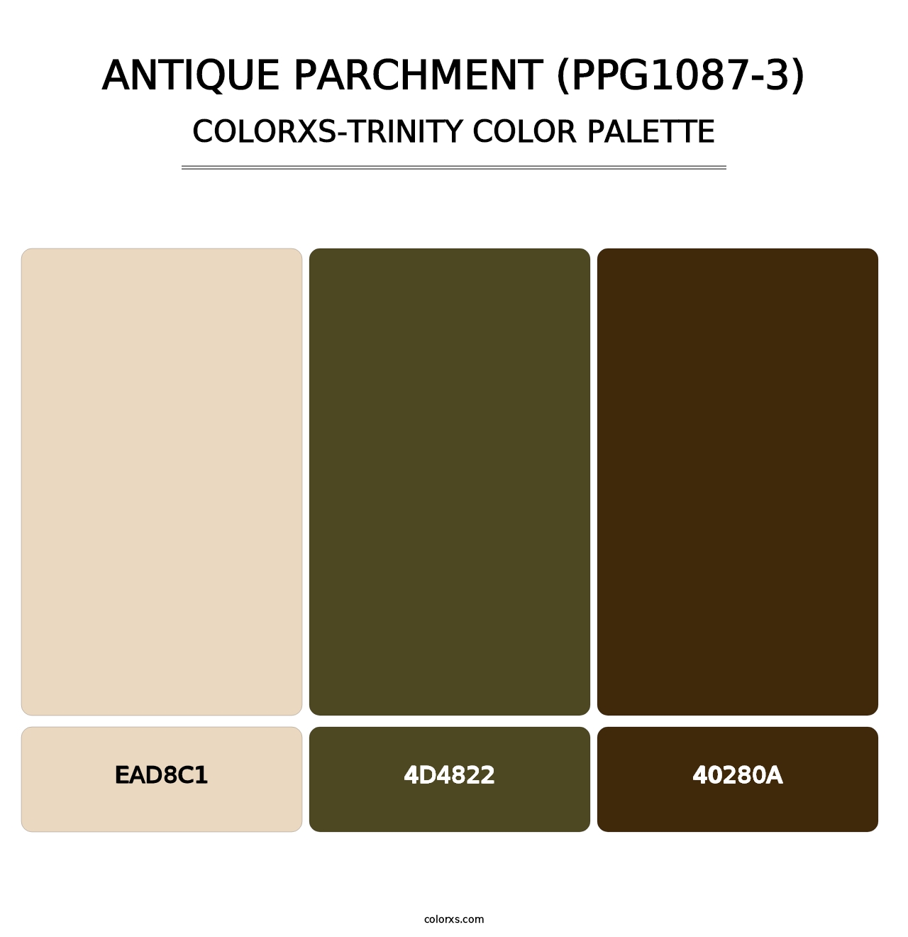 Antique Parchment (PPG1087-3) - Colorxs Trinity Palette