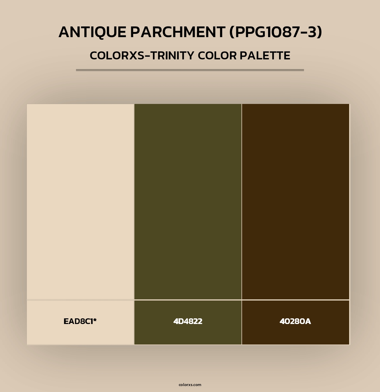 Antique Parchment (PPG1087-3) - Colorxs Trinity Palette