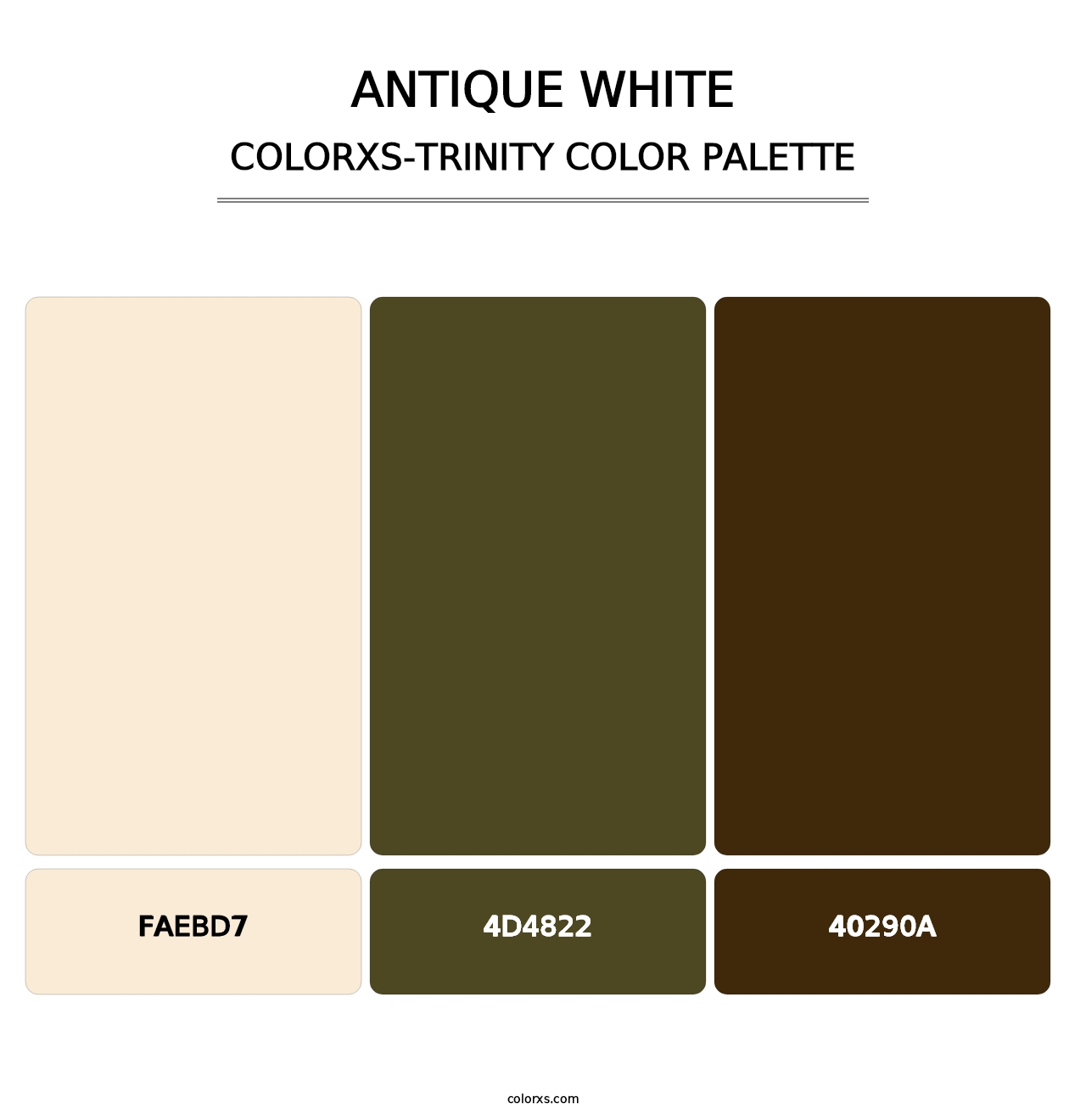 Antique White - Colorxs Trinity Palette