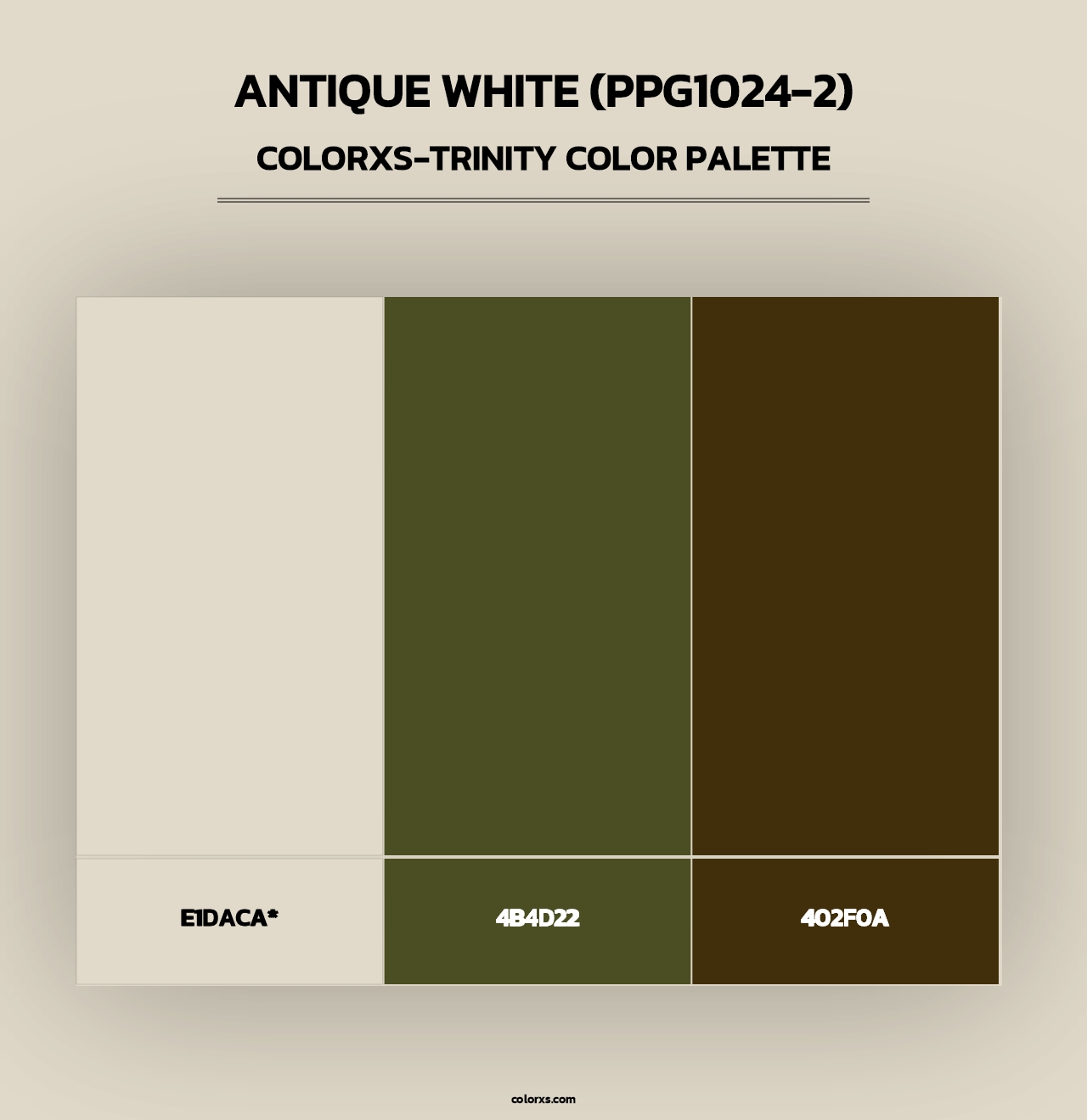 Antique White (PPG1024-2) - Colorxs Trinity Palette
