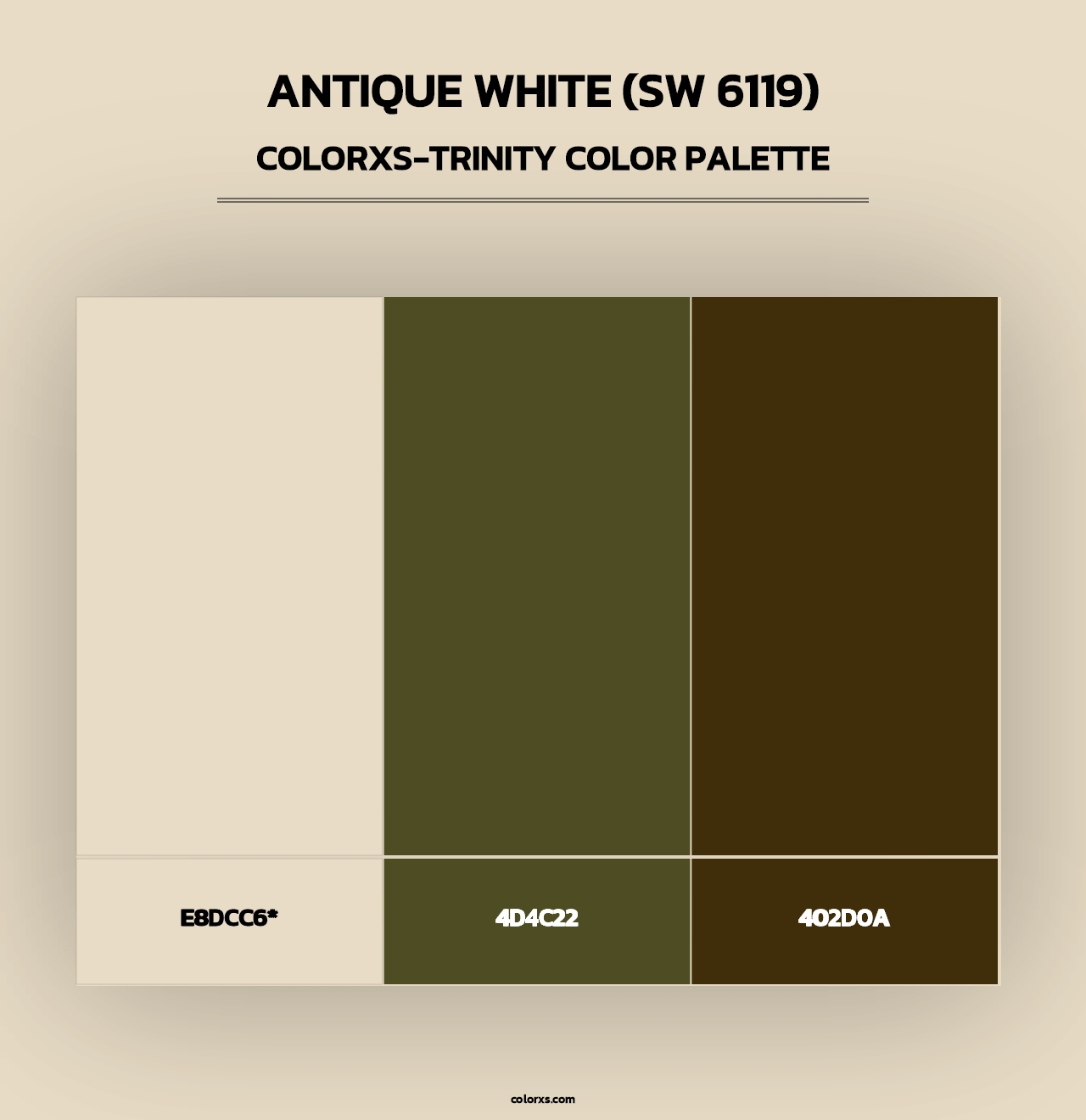 Antique White (SW 6119) - Colorxs Trinity Palette