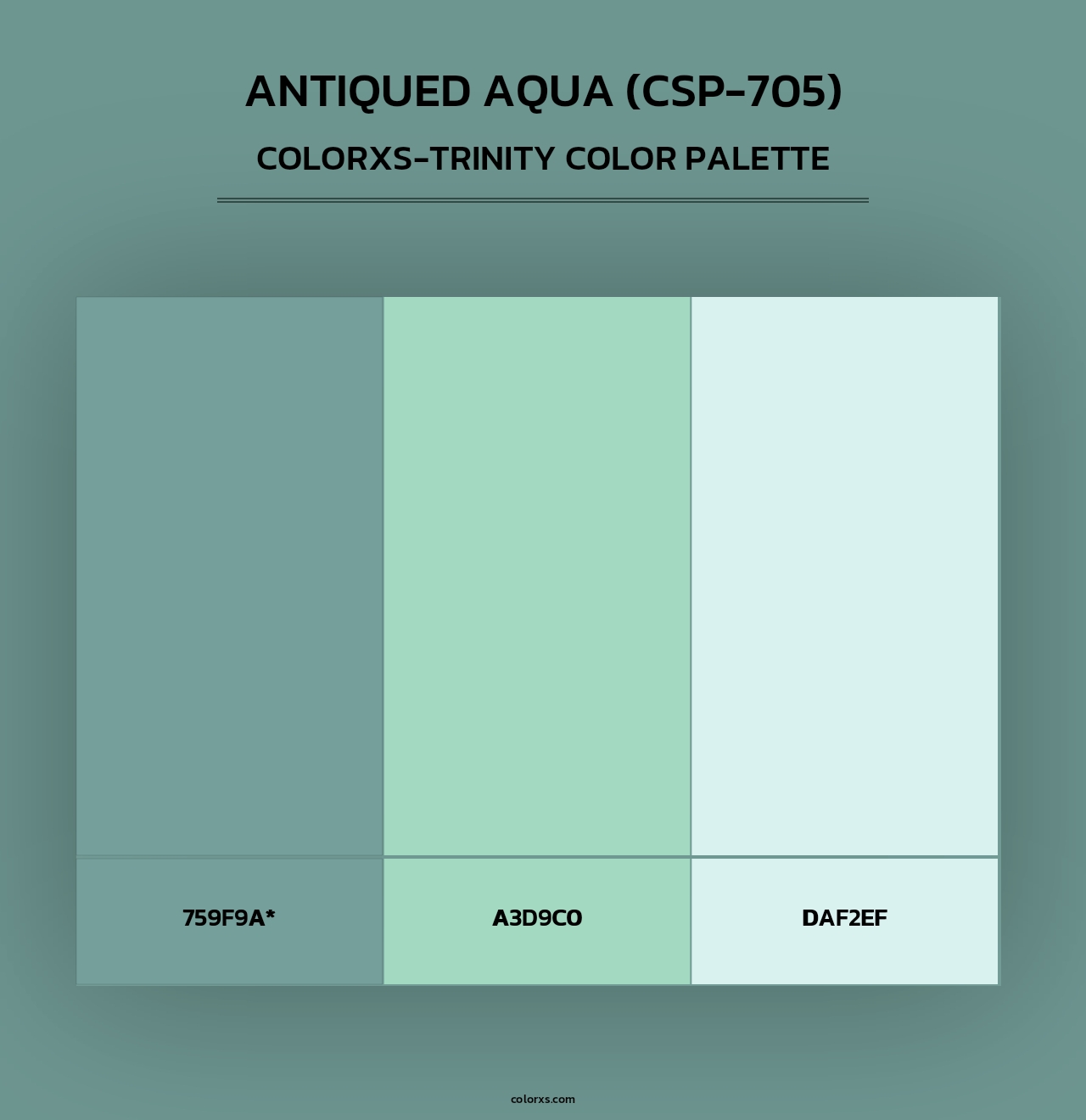 Antiqued Aqua (CSP-705) - Colorxs Trinity Palette