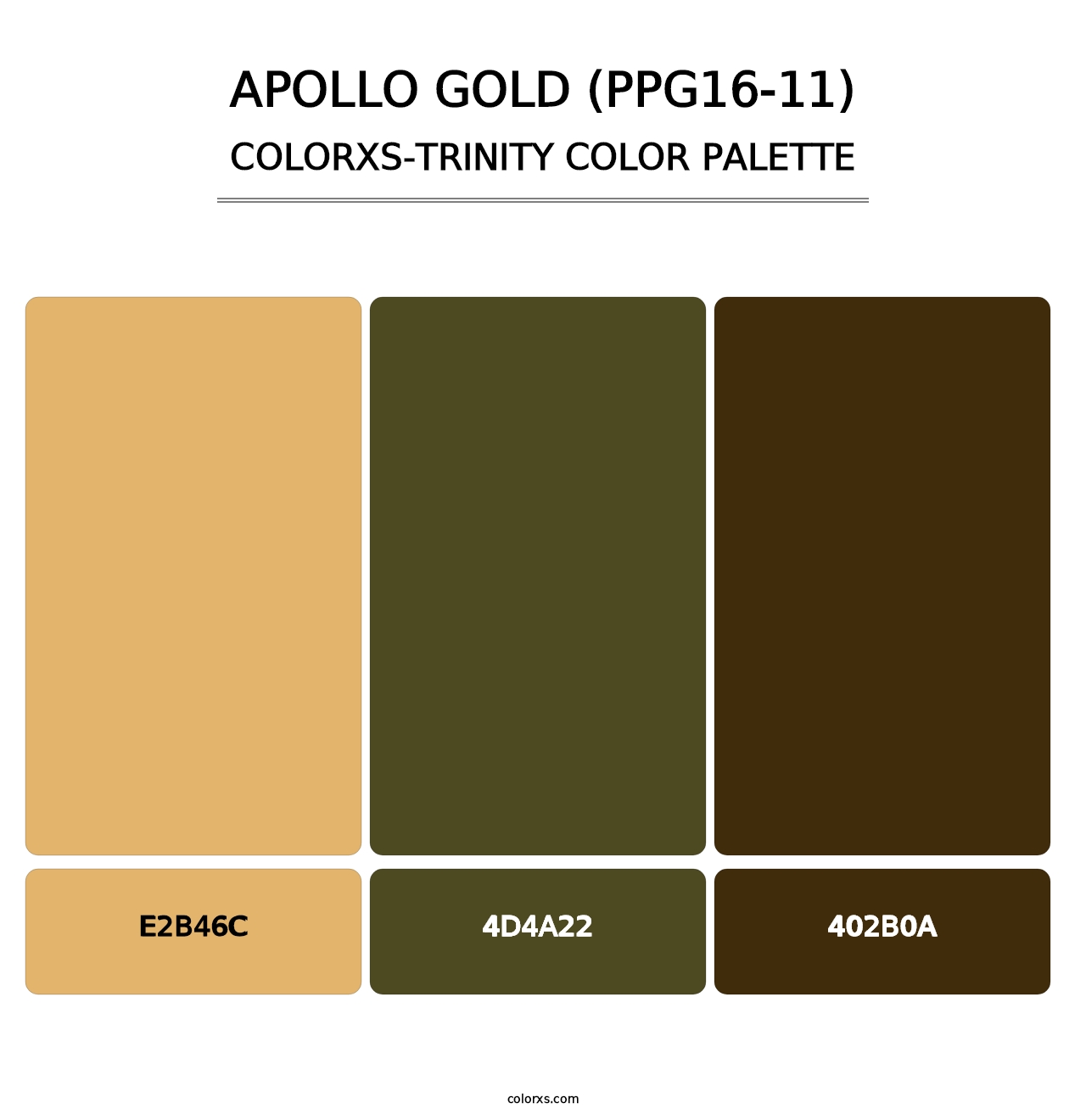 Apollo Gold (PPG16-11) - Colorxs Trinity Palette