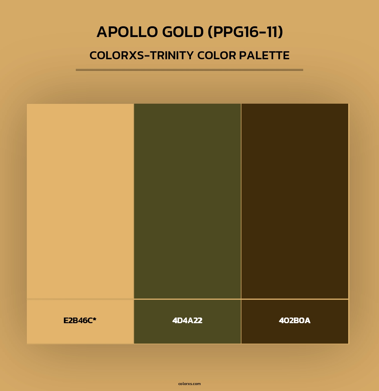 Apollo Gold (PPG16-11) - Colorxs Trinity Palette